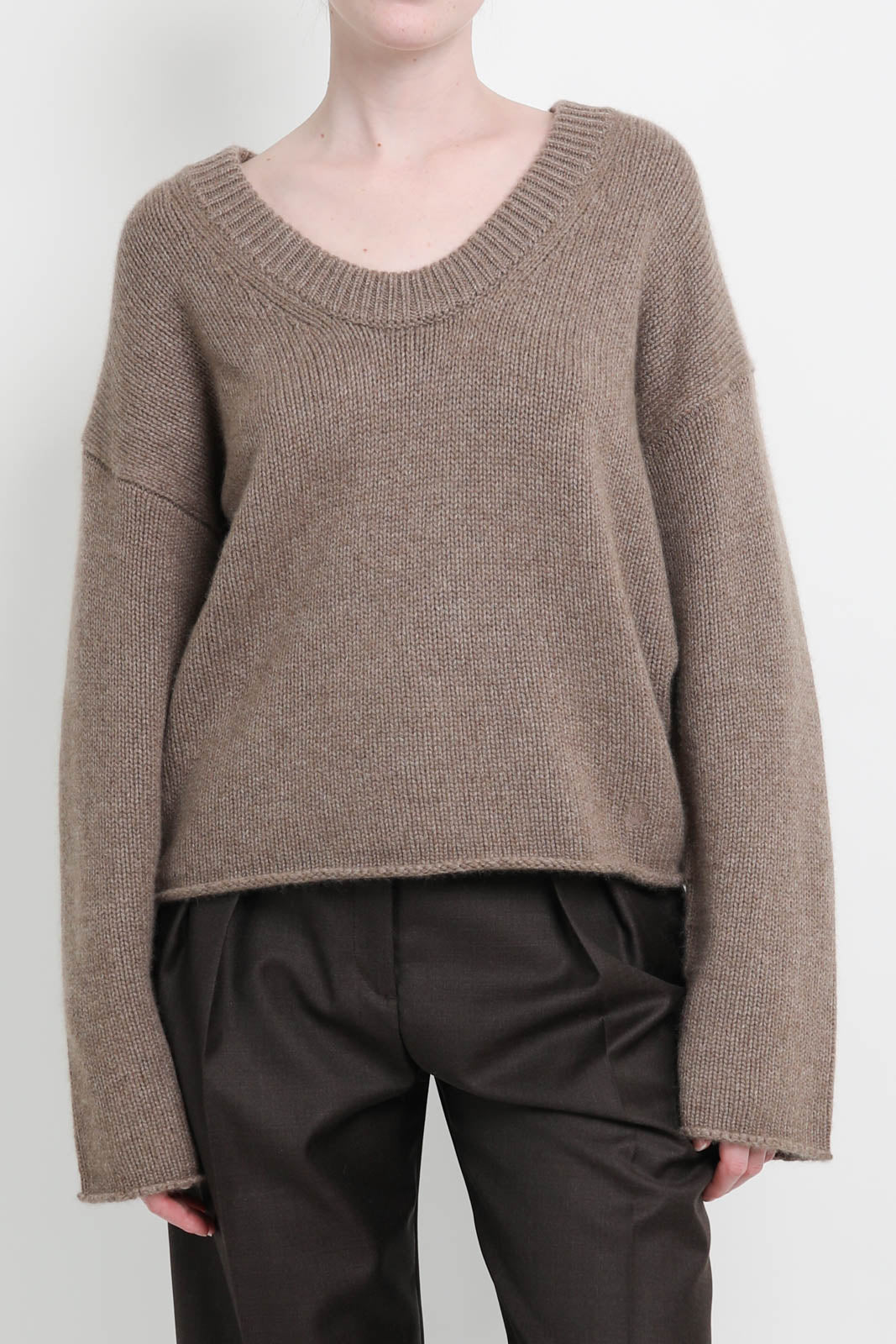 Loulou de Saison, Derry sweater in taupe melange