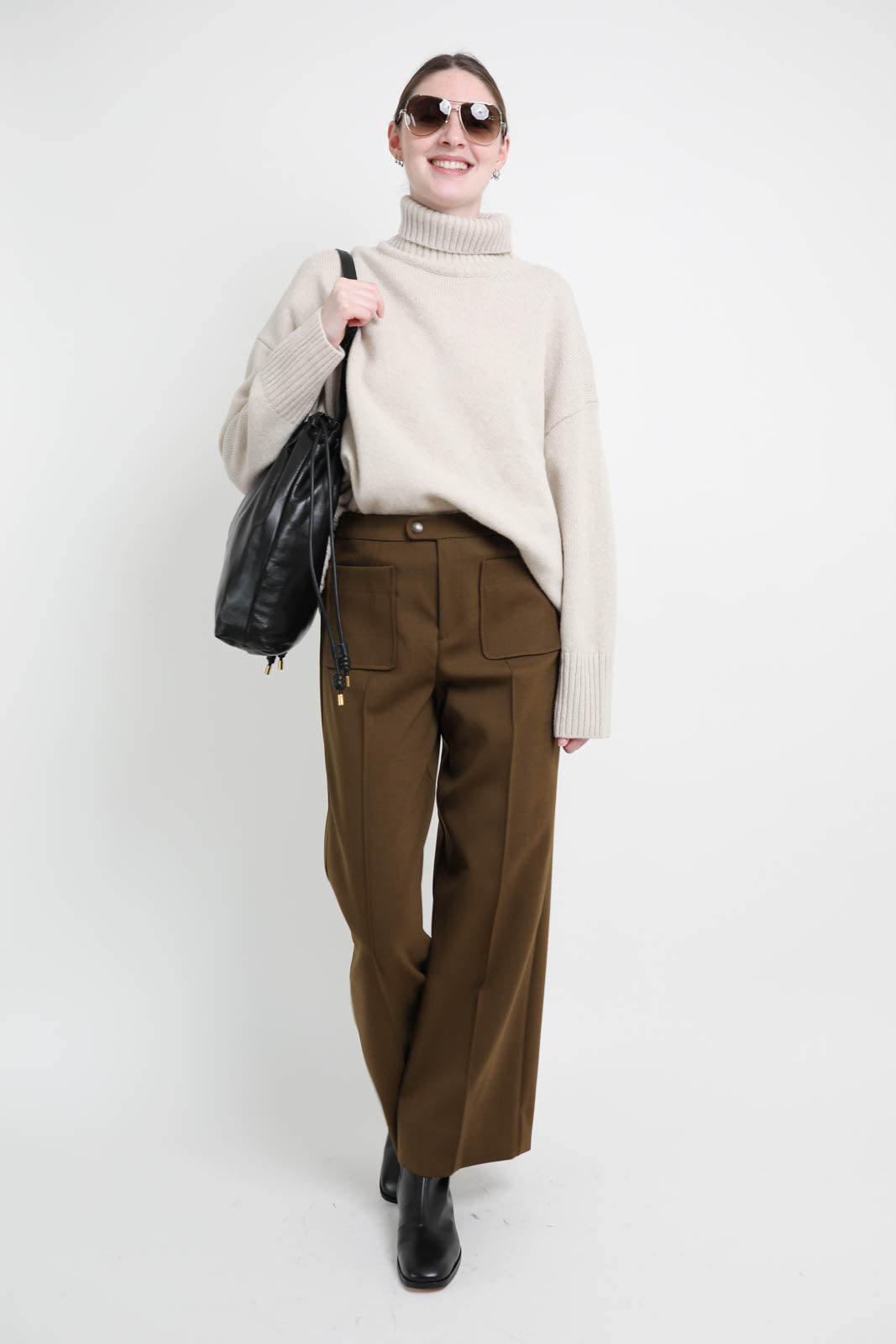 Soeur, William sweater in ecru chine