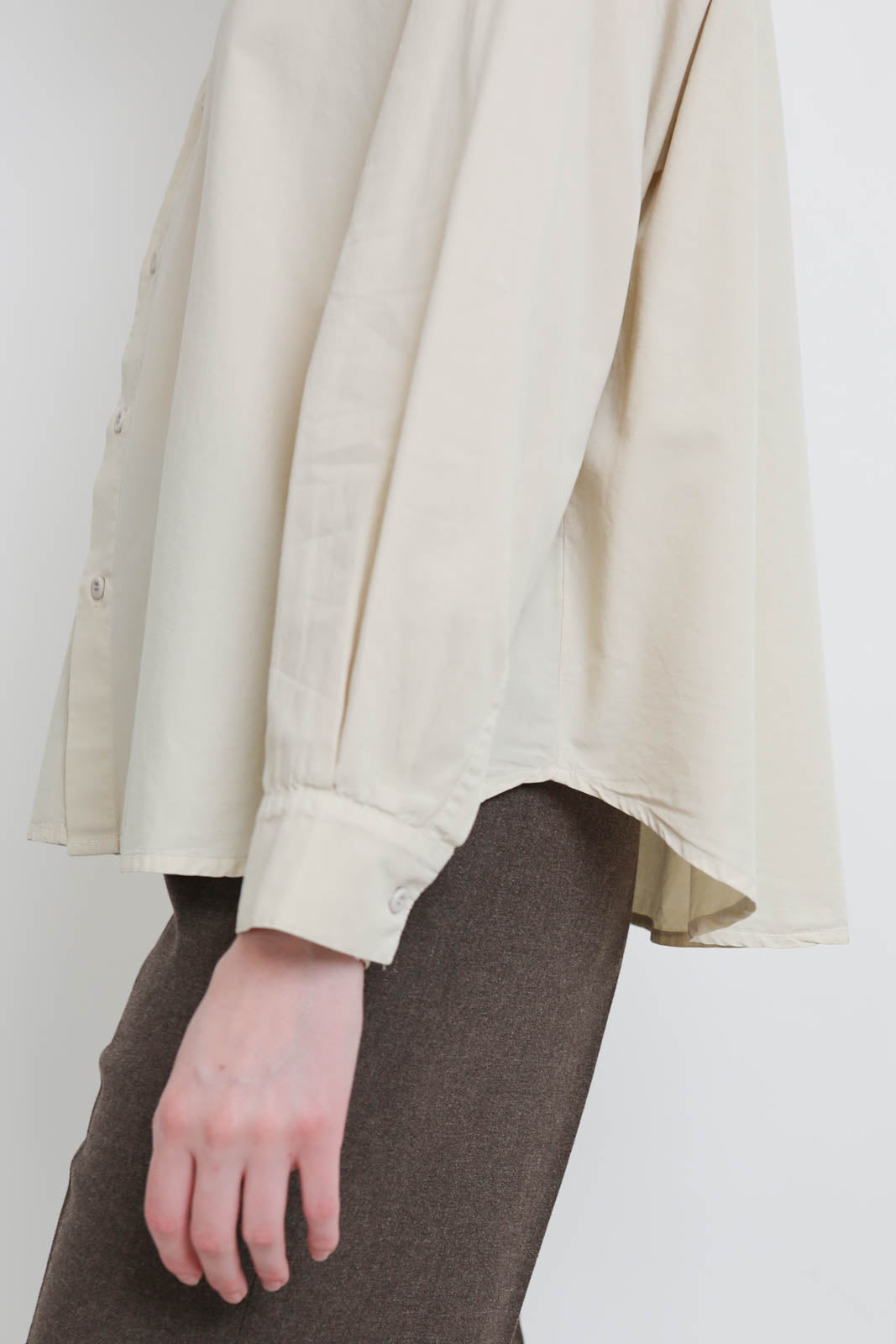 Pomandère, cotton blouse in ivory