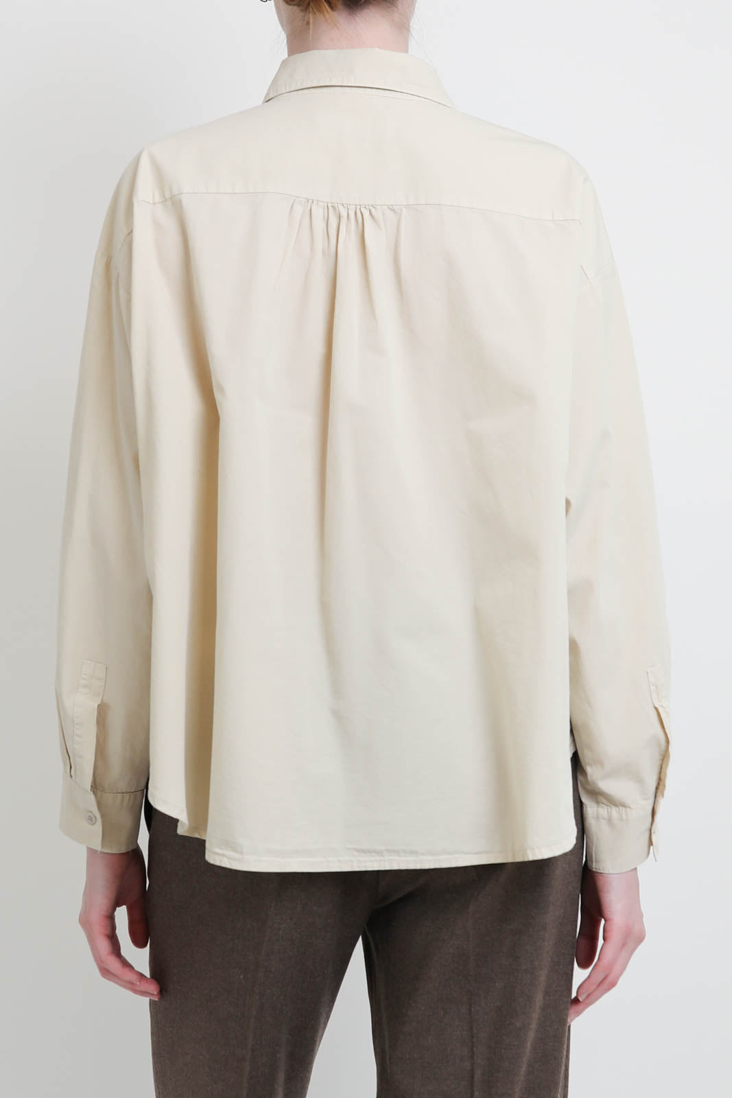Pomandère, cotton blouse in ivory