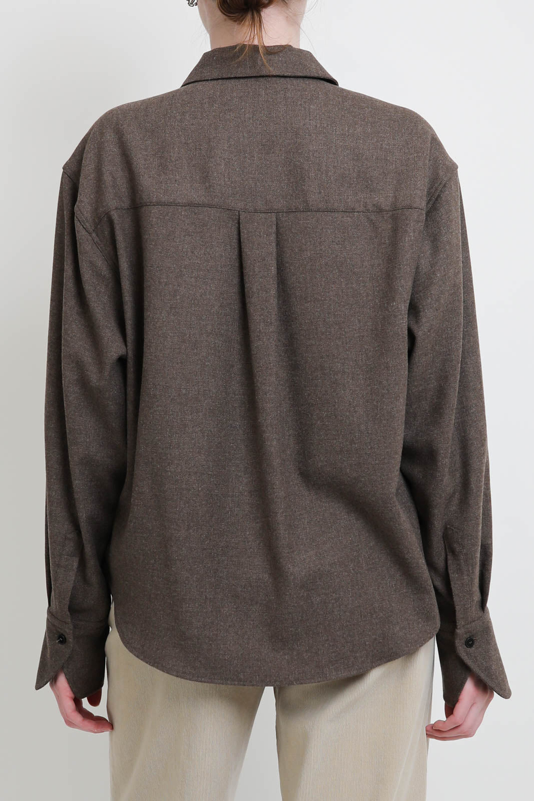 Pomandère, wool blouse in sigar