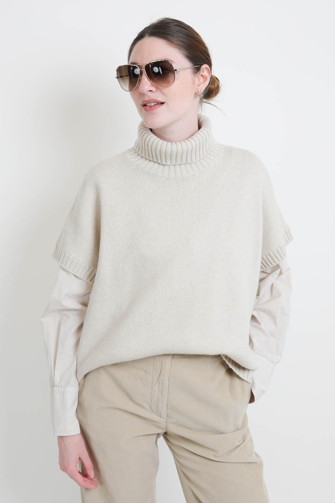 Labo.Art, Sweater Maglia Brisa in Cemento