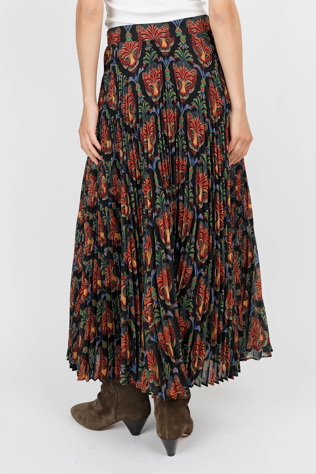 Skirt with pleats in Boho Panther Black