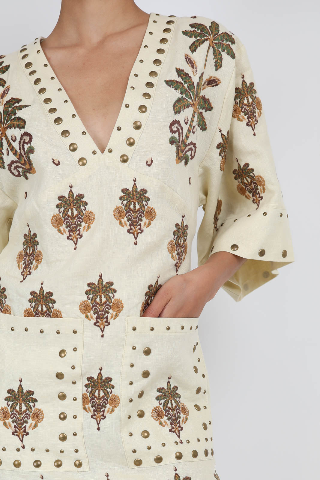 Coconut Tree dress in sand