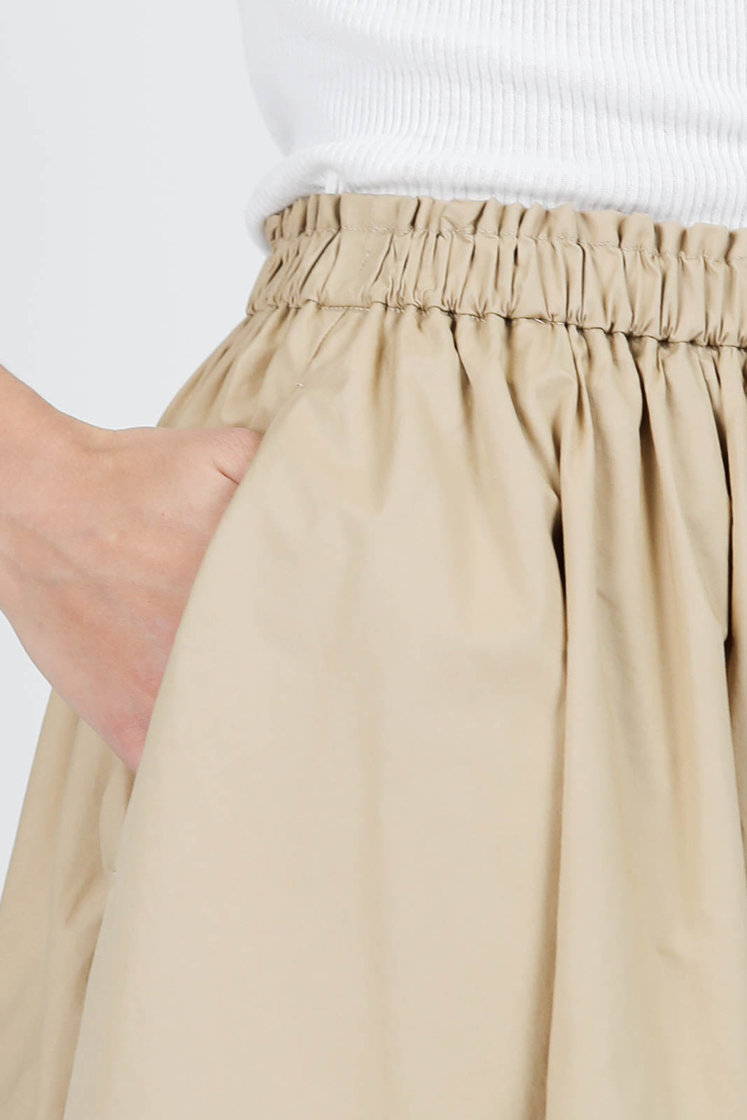 Skirt poplin in dune