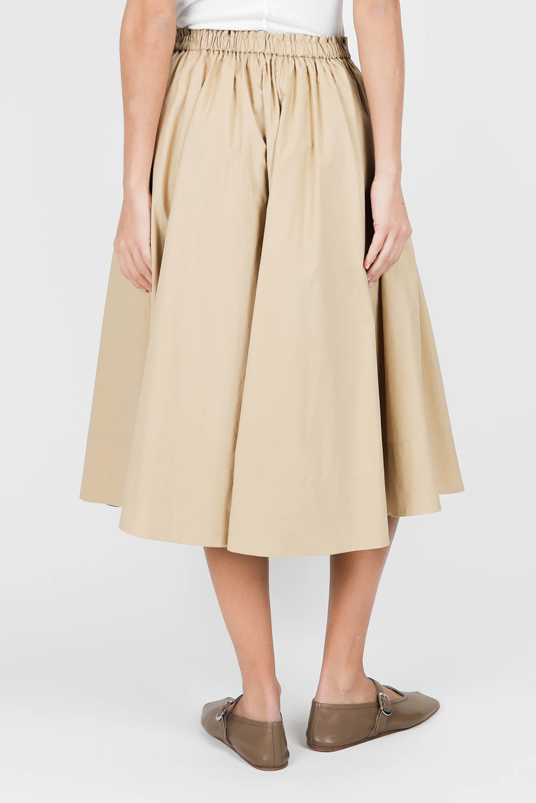 Skirt poplin in dune