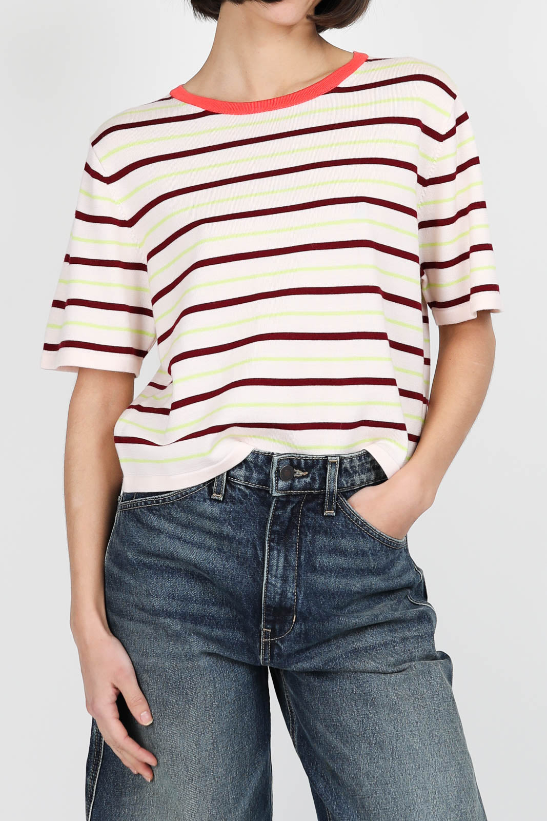 Merino T-shirt in Ruby