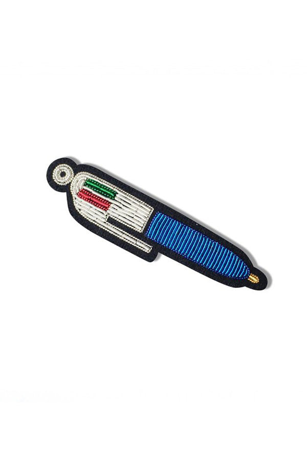 Brooch ballpoint pen BIC with 4 colors in blue