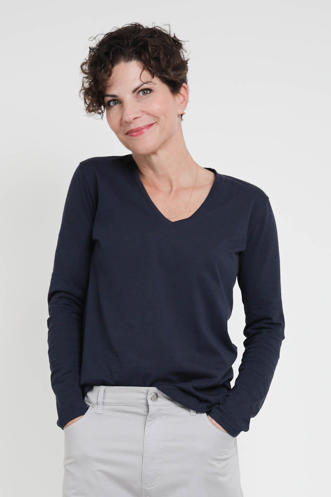 T-shirt à manches longues Chloé en marine