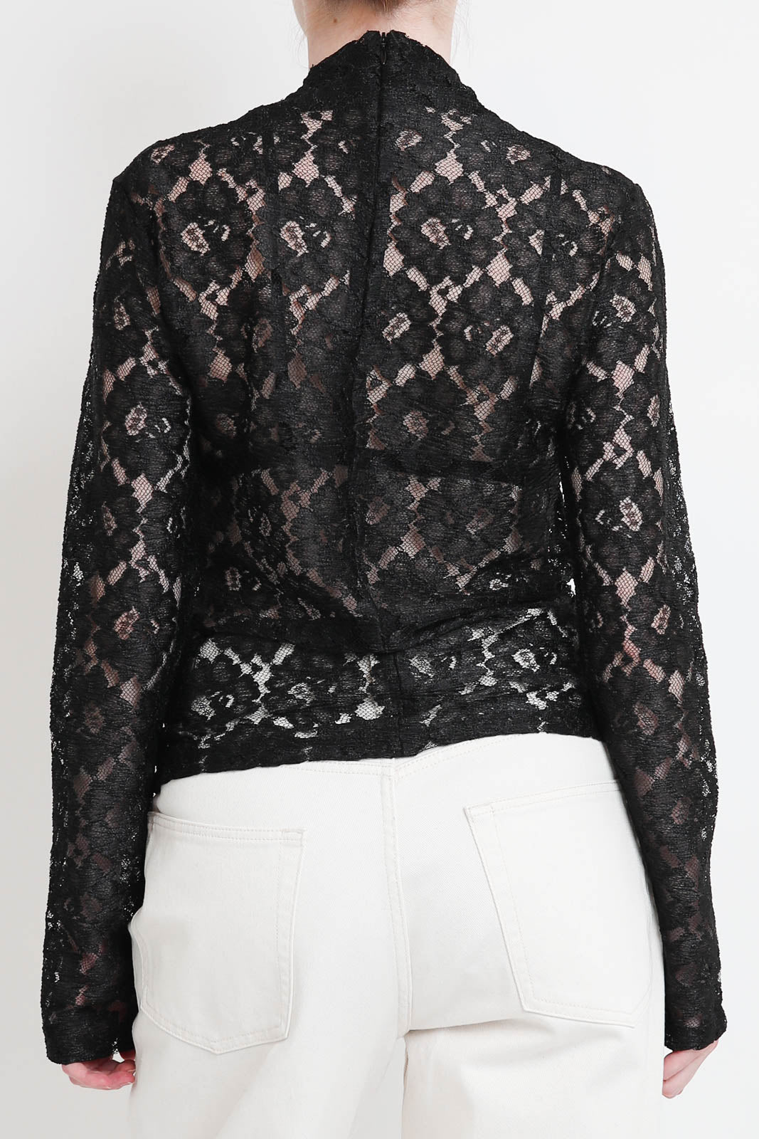 Róhe, top en dentelle noire