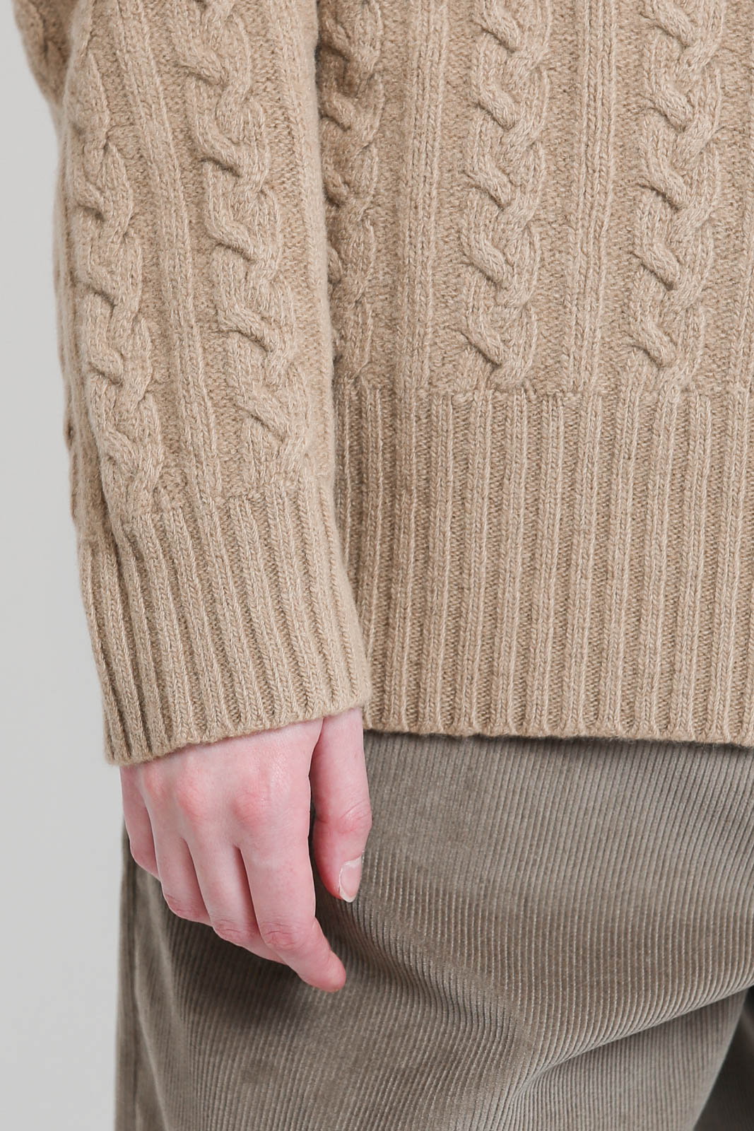 Róhe, Pullover Cable Knit en camel