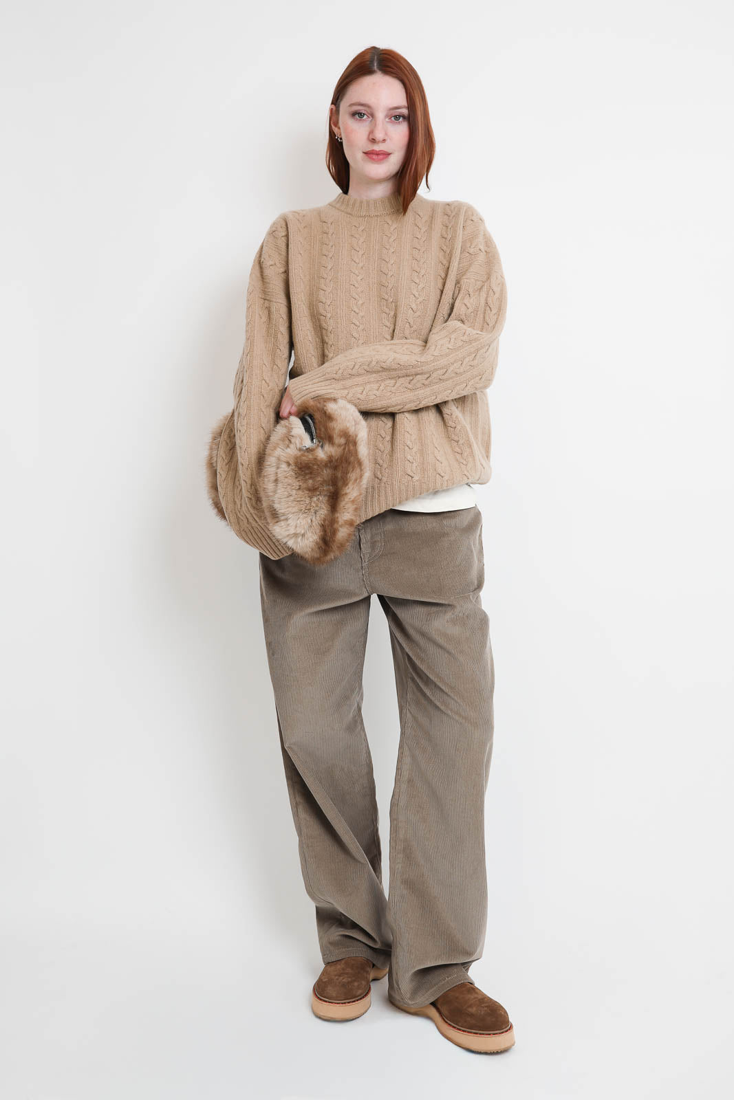 Róhe, Pullover Cable Knit en camel