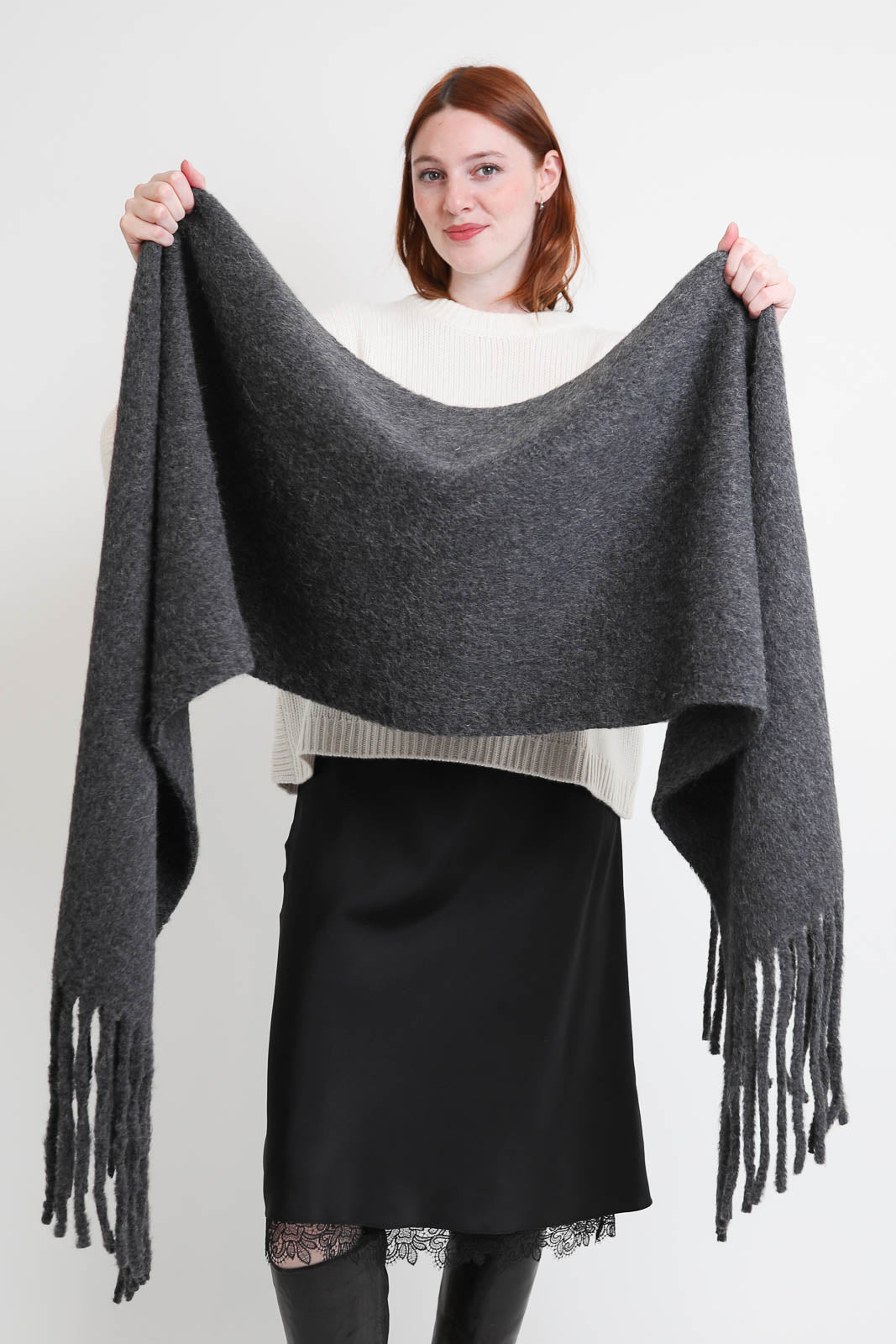 Loulou de Saison, écharpe Santo en Anthracite Melange