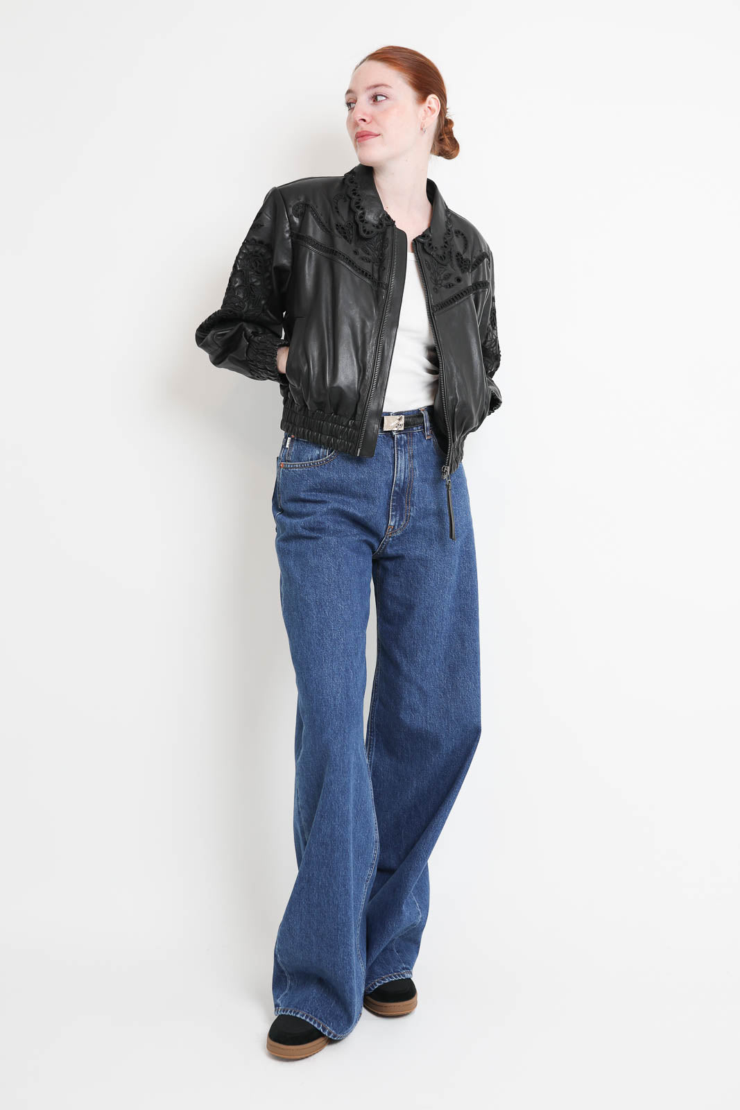 Farm Rio, veste Richilieu Heart en noir