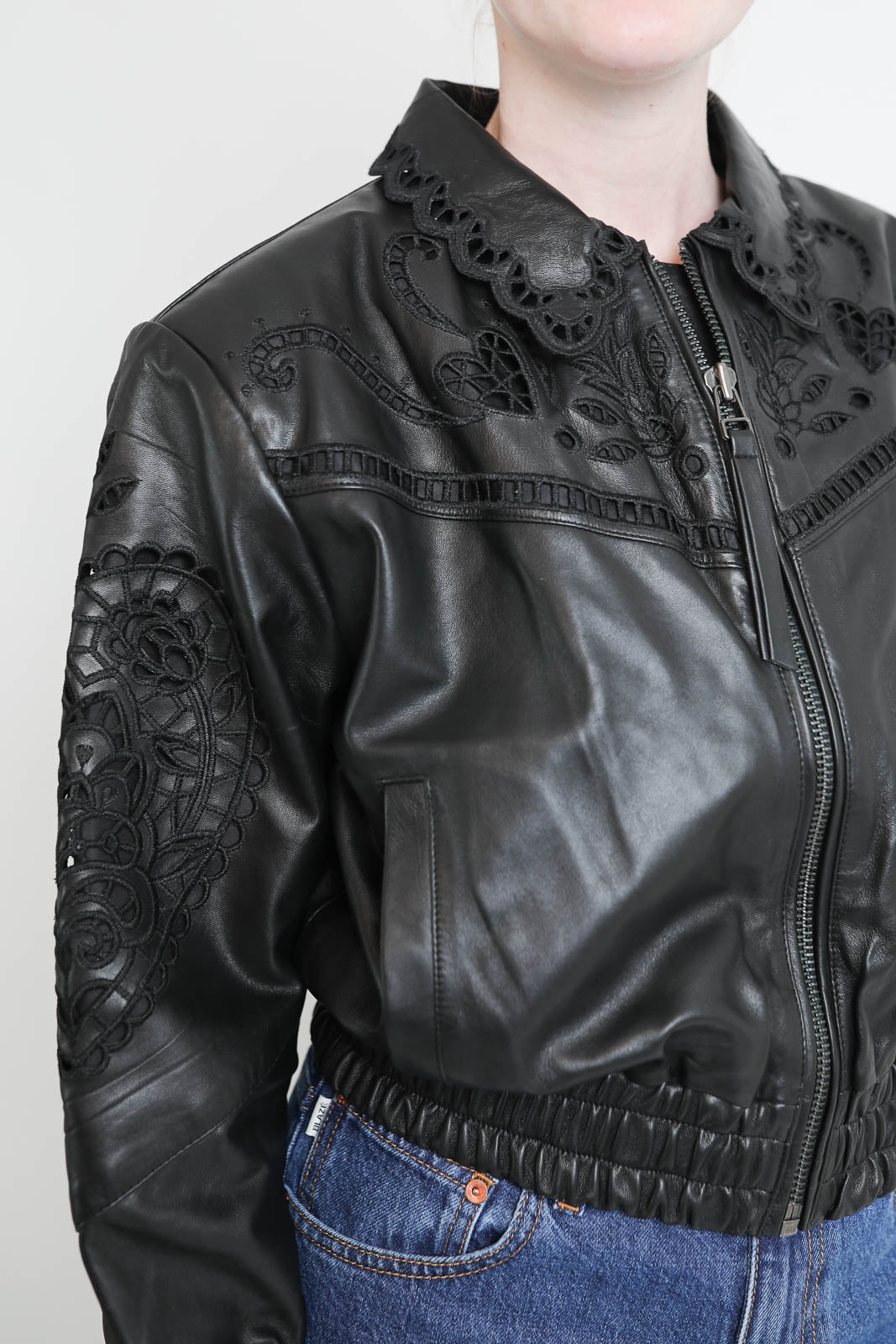 Farm Rio, veste Richilieu Heart en noir