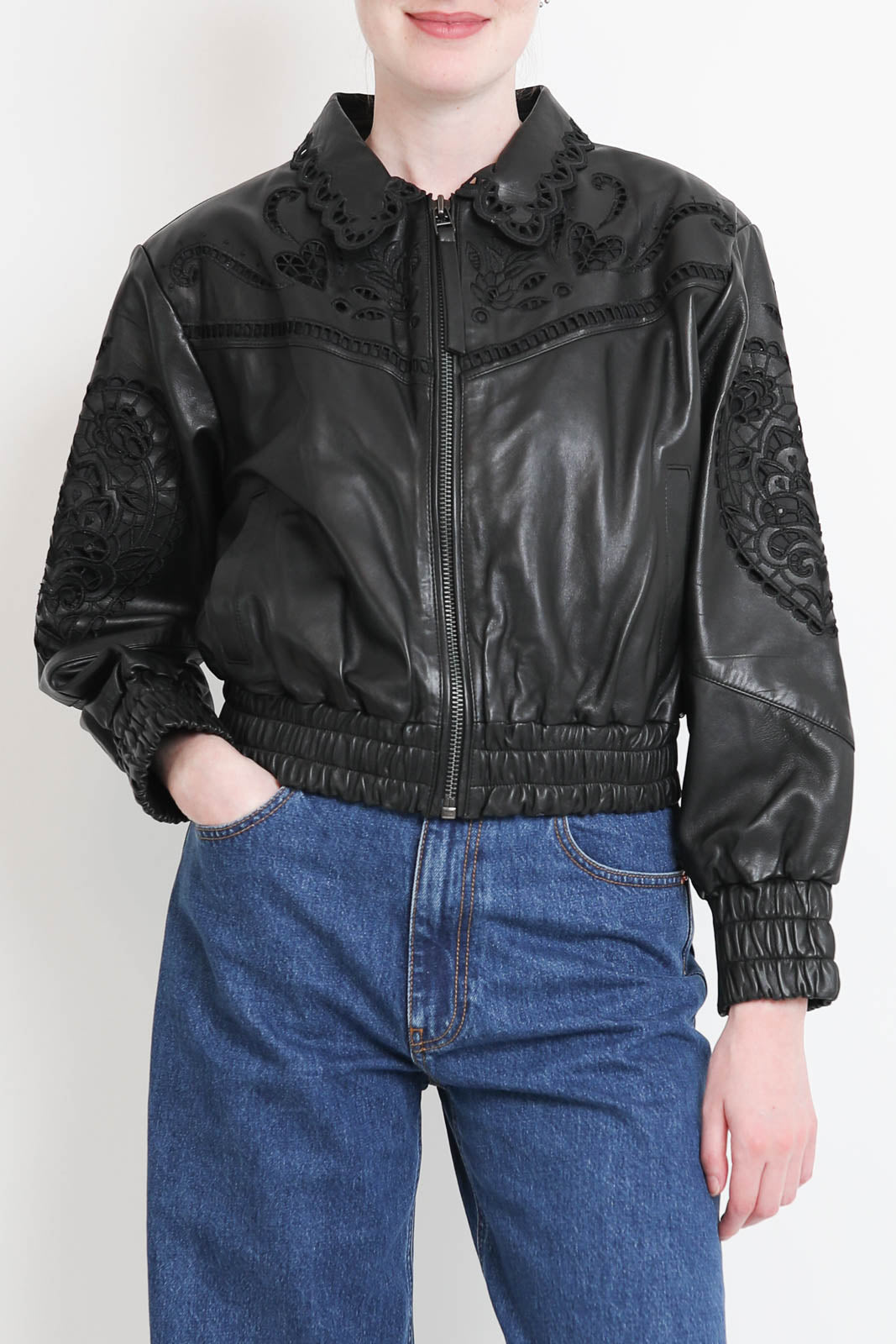 Farm Rio, veste Richilieu Heart en noir
