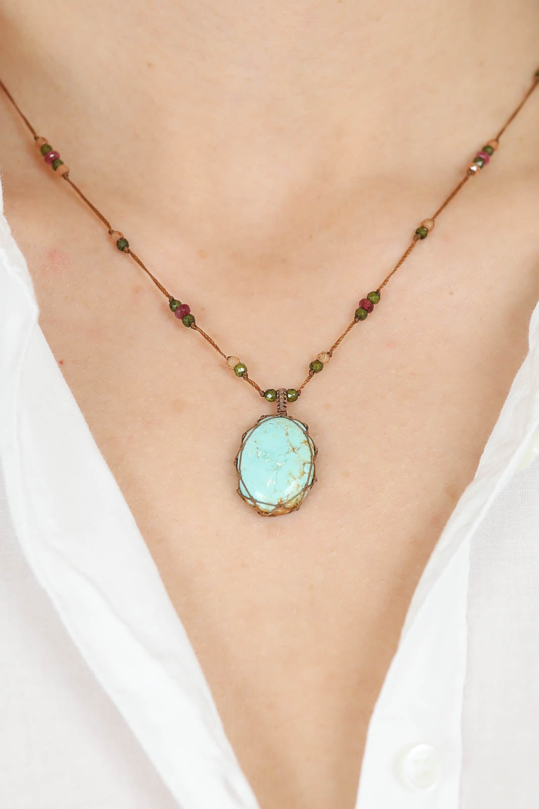 Collier Tibet en turquoise