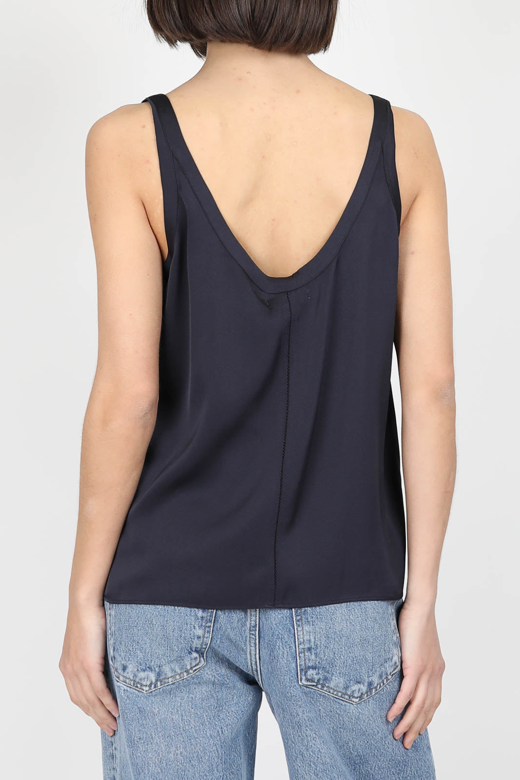 Top Shin en bleu gris