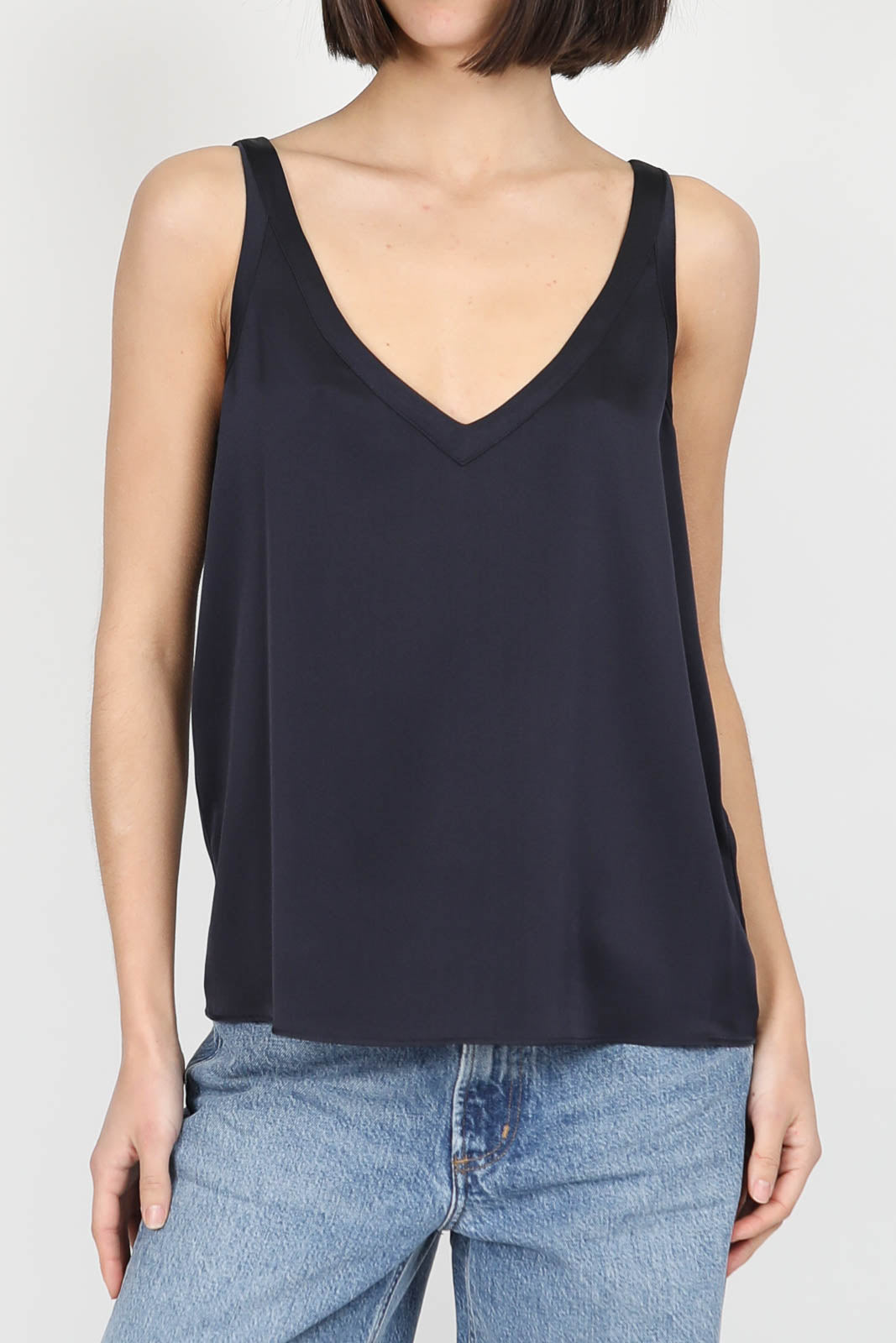 Top Shin en bleu gris