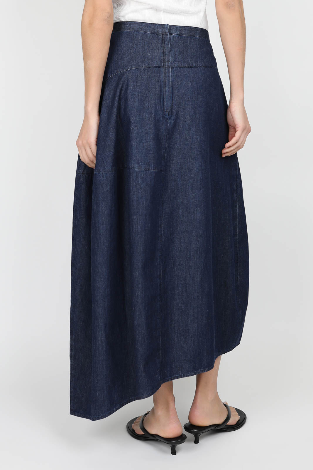 Jupe Balloon en indigo
