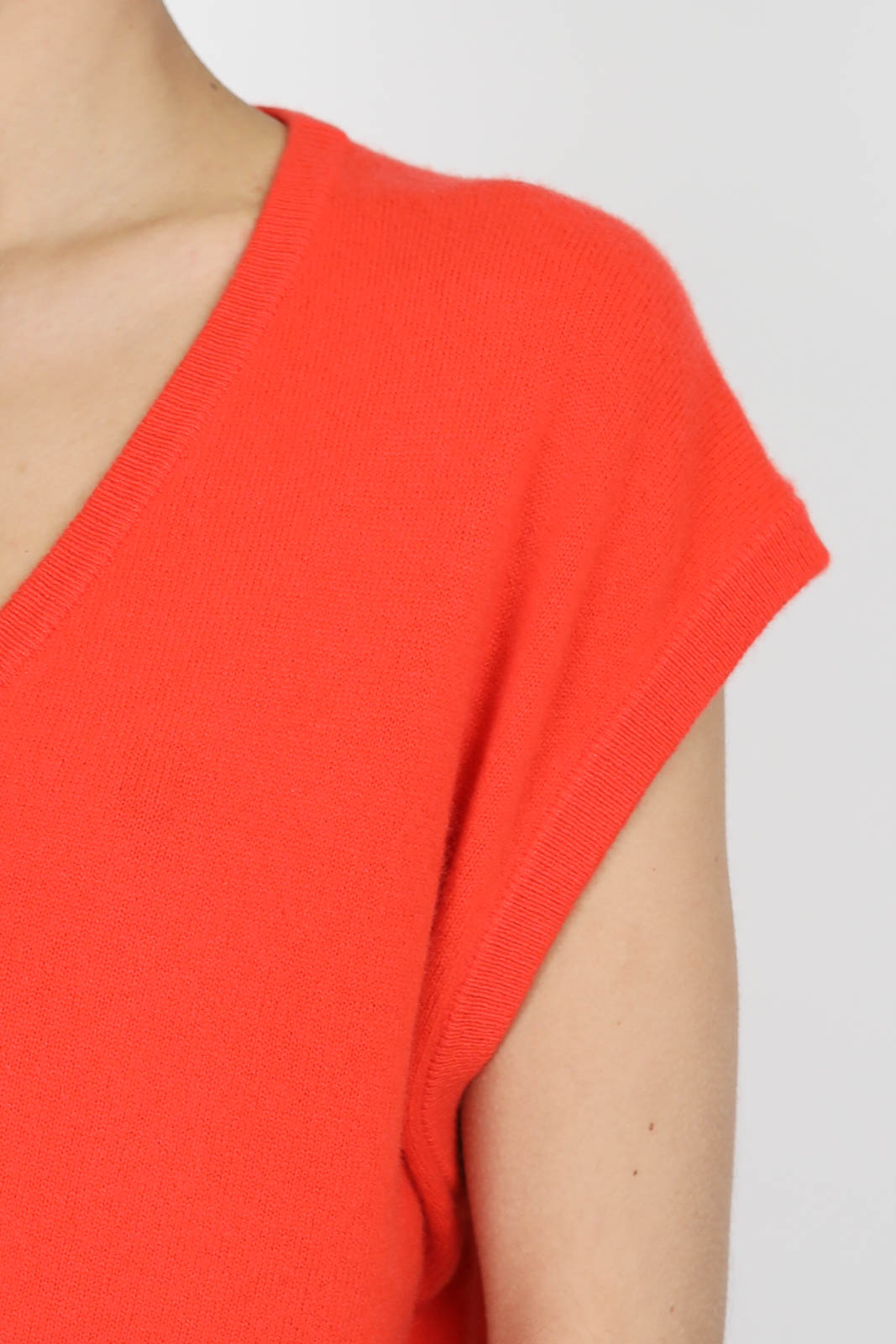T-shirt en cachemire Val in Red Sun