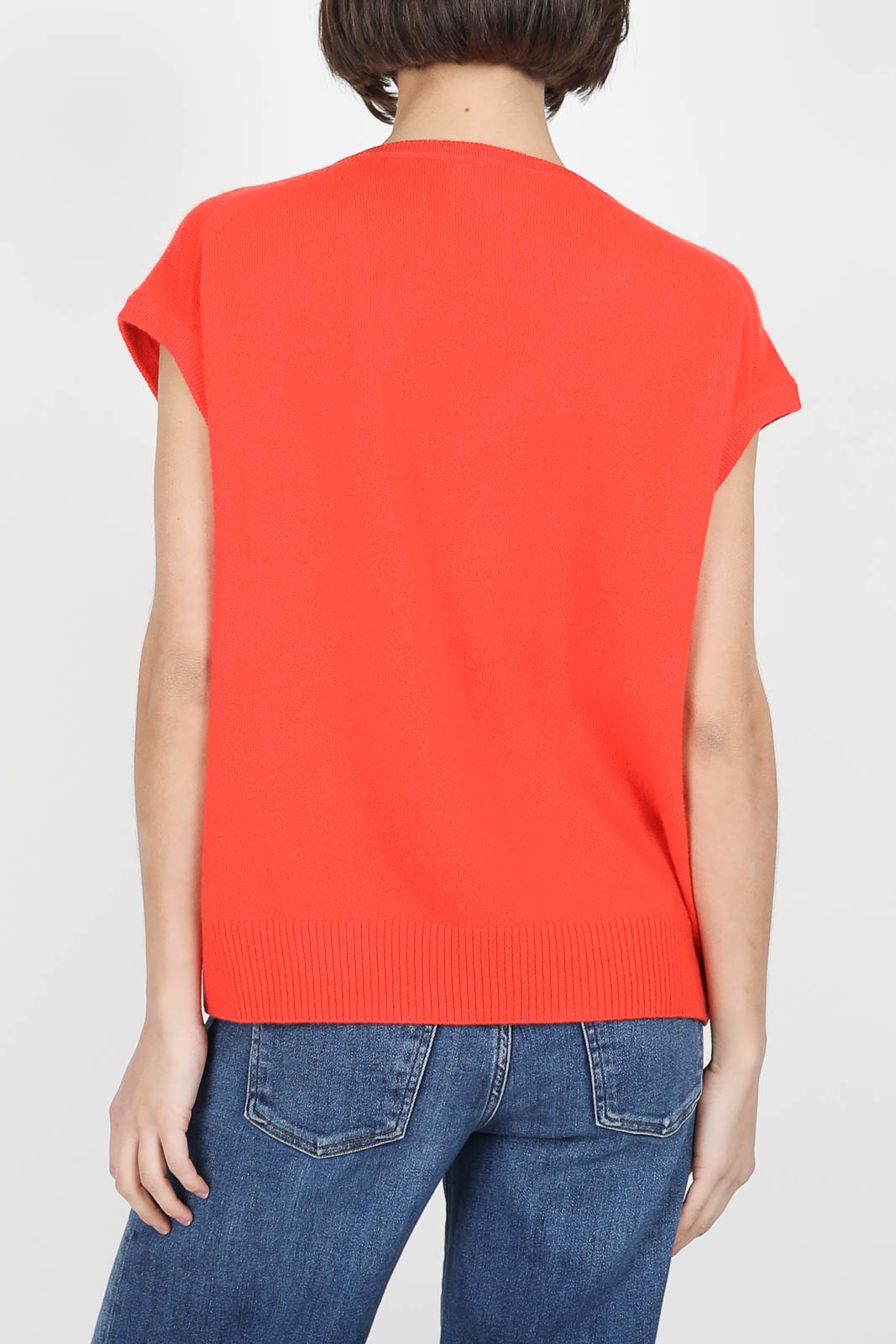 T-shirt en cachemire Val in Red Sun