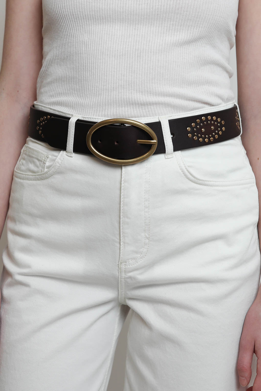 Vanessa Bruno, ceinture 40 mm en acajou