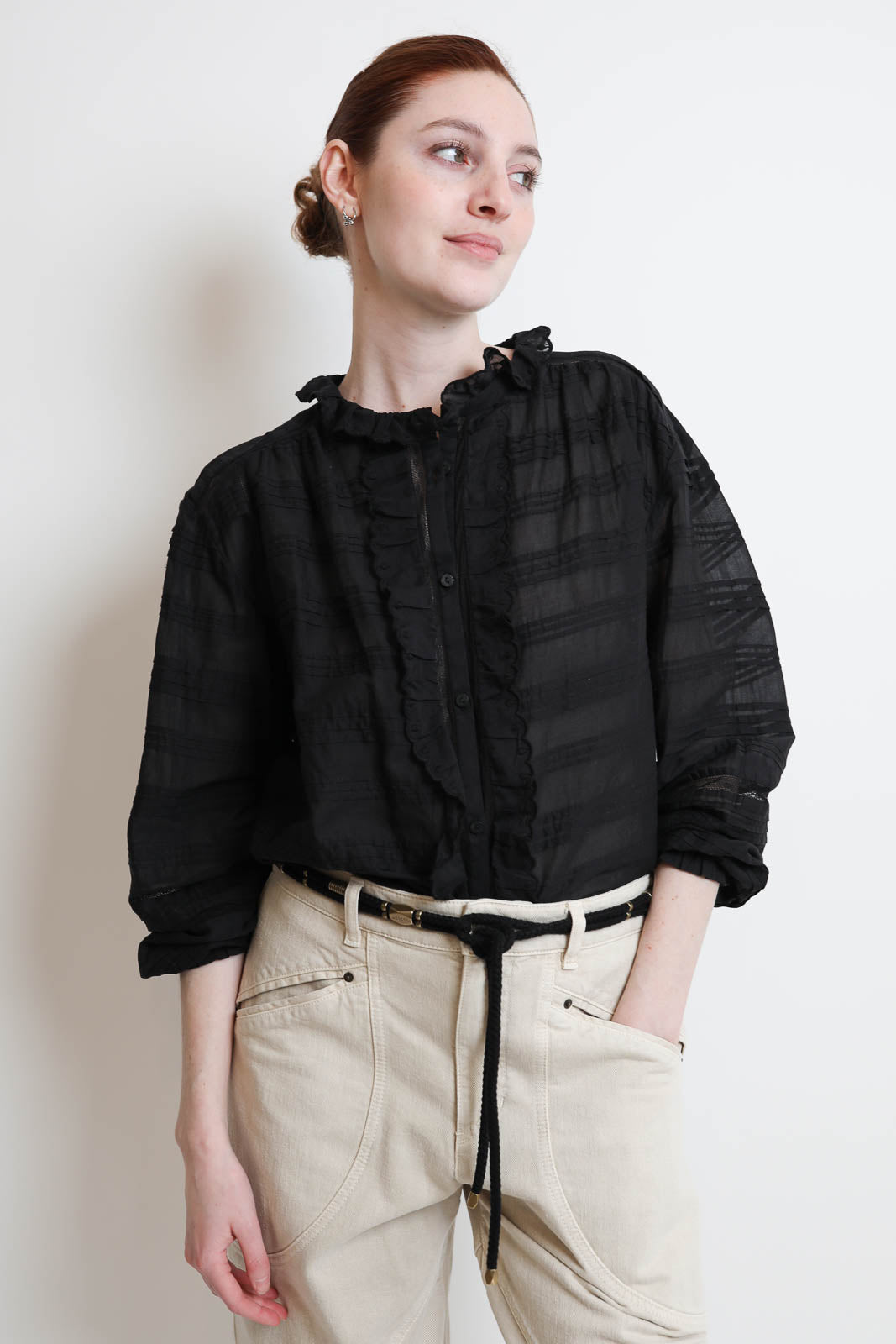 Marant Etoile, chemisier Peline en noir