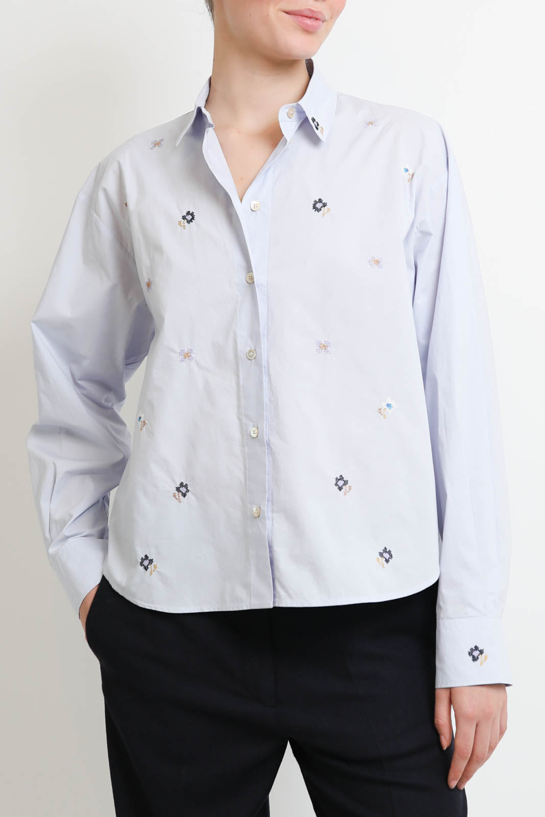 Forte-Forte, blouse En Fleur in Ciel