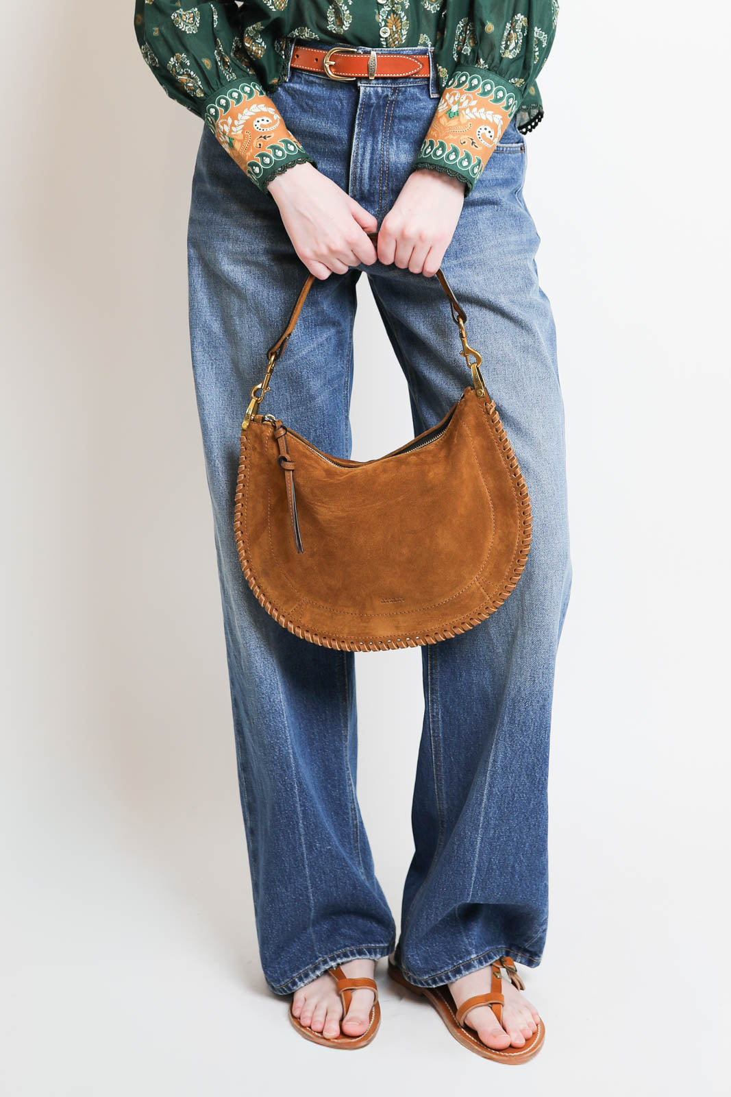 Isabel Marant, sac Oskan Soft Zip couleur cognac