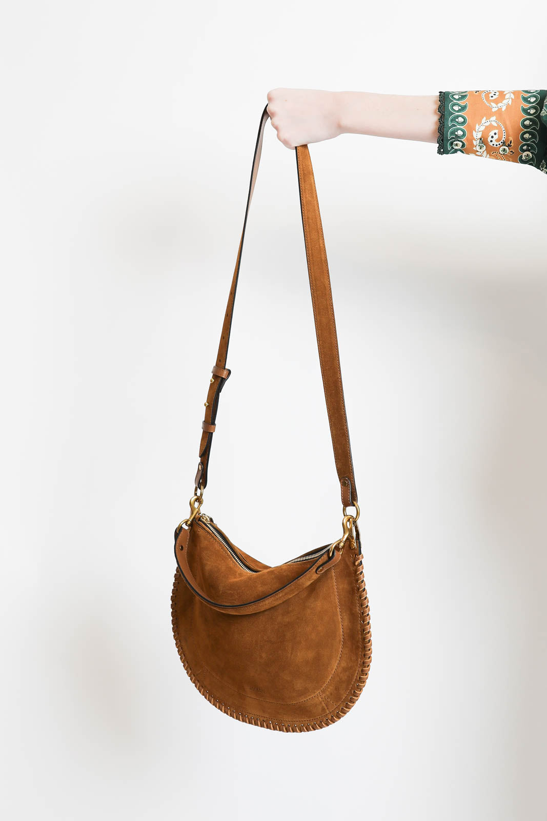 Isabel Marant, sac Oskan Soft Zip couleur cognac