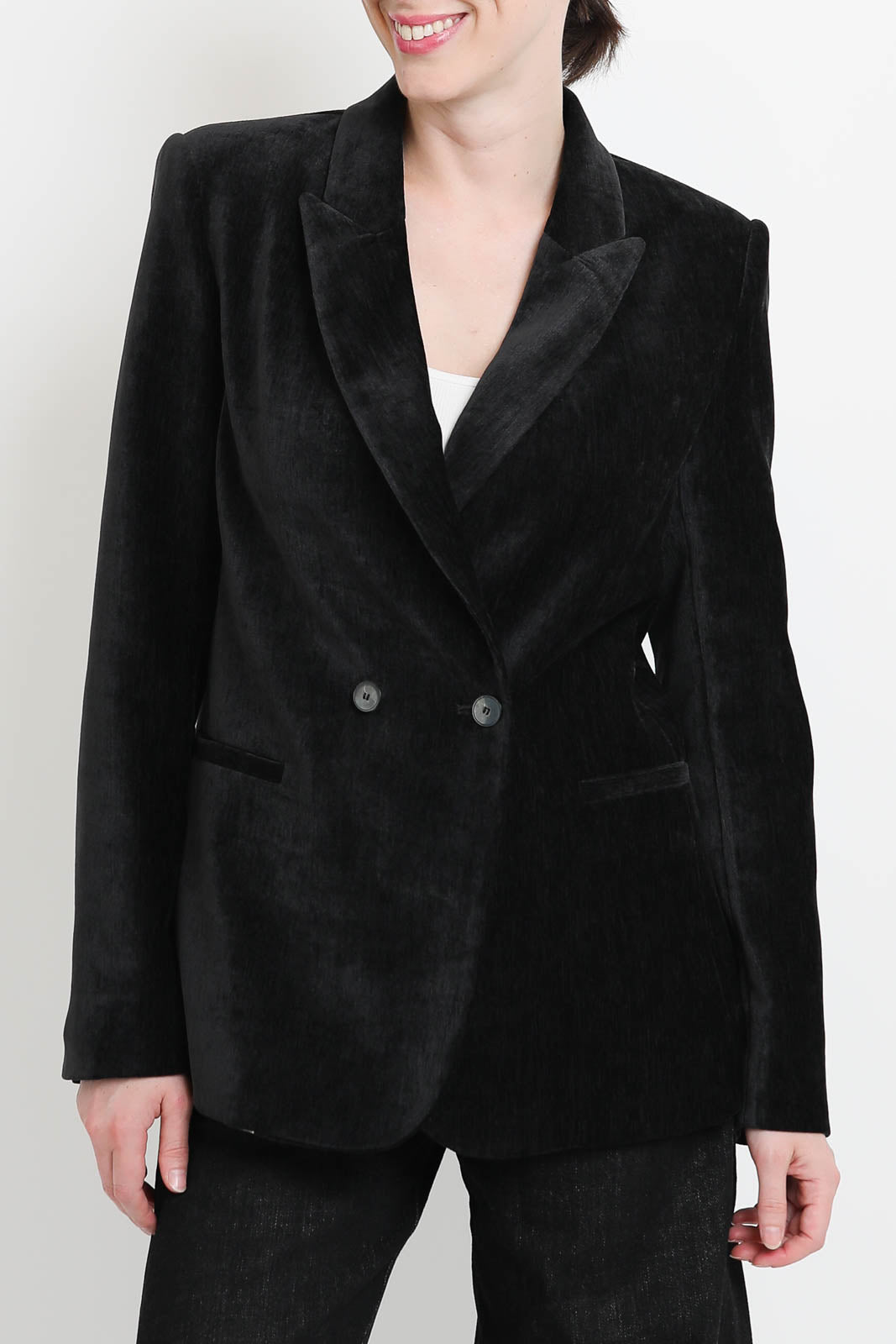 Blazer en velours noir