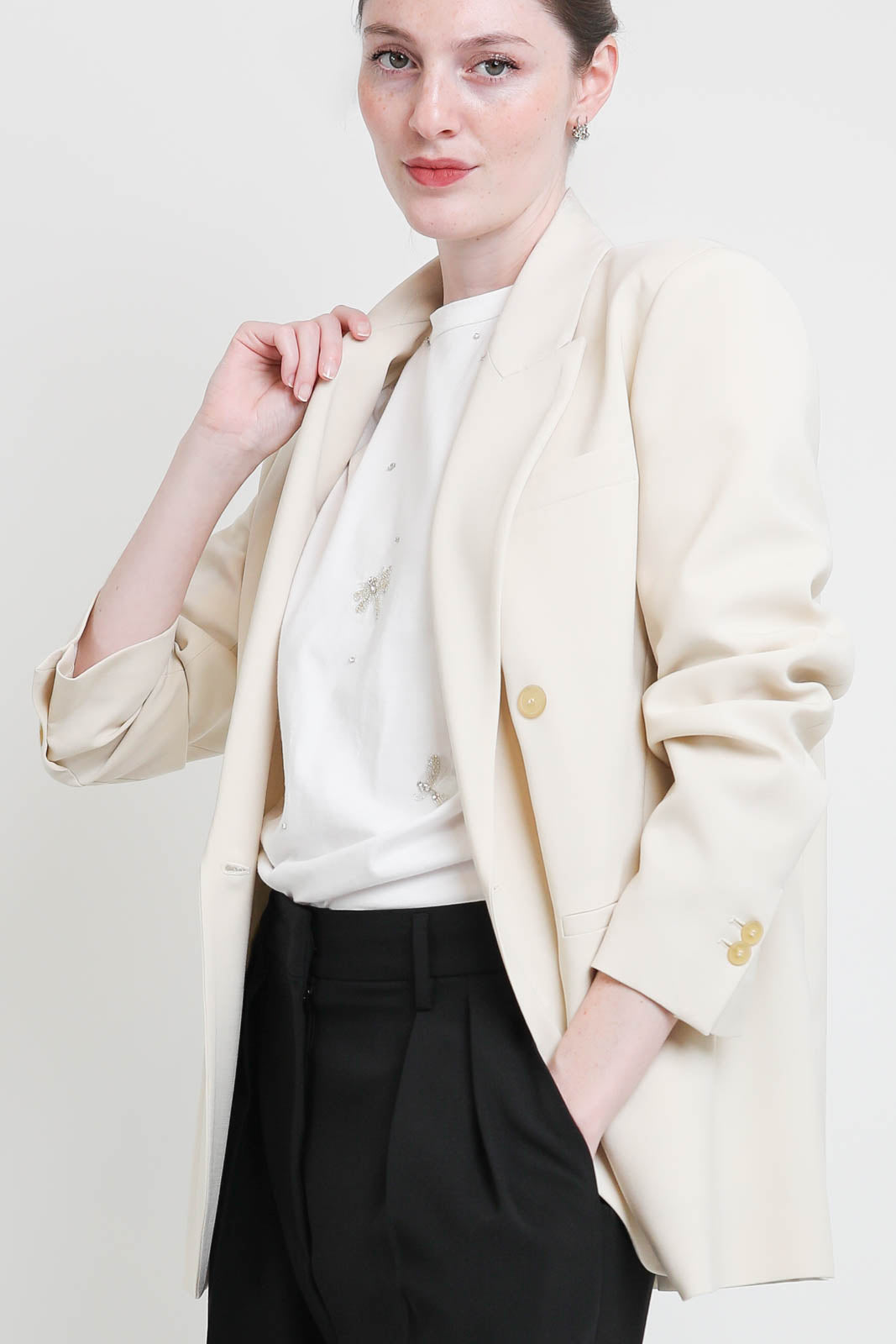 Blazer en laine à Borotalco