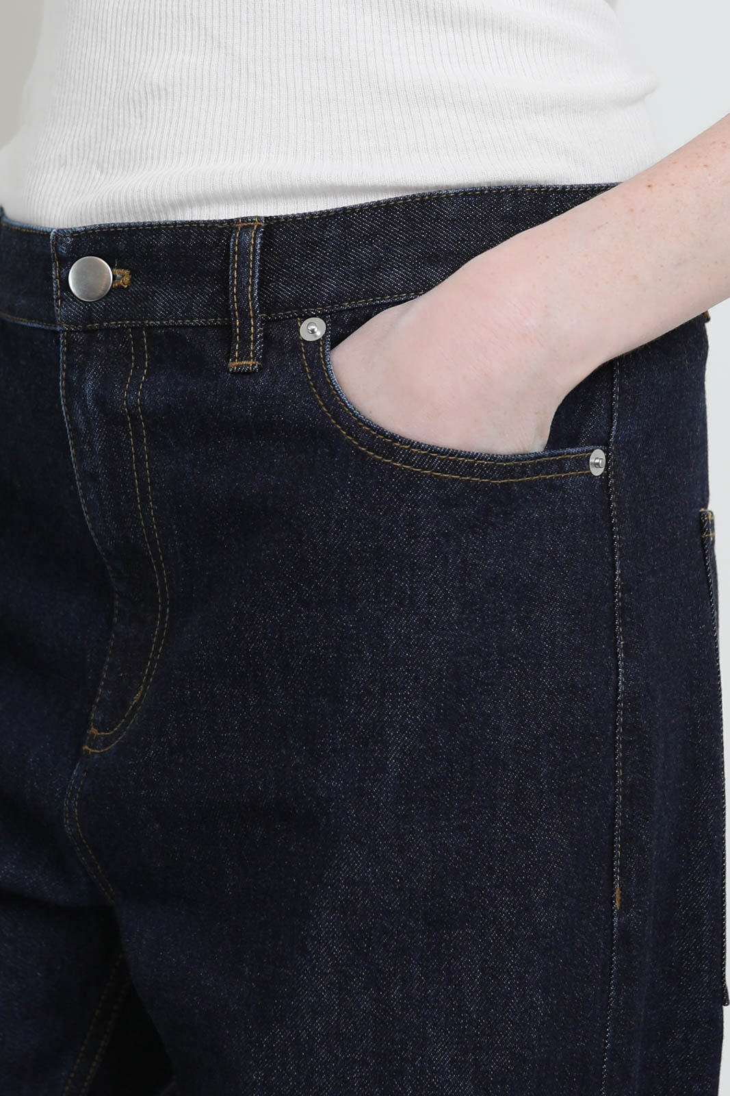 Tibi, Jeans Selvage Alec en denim foncé