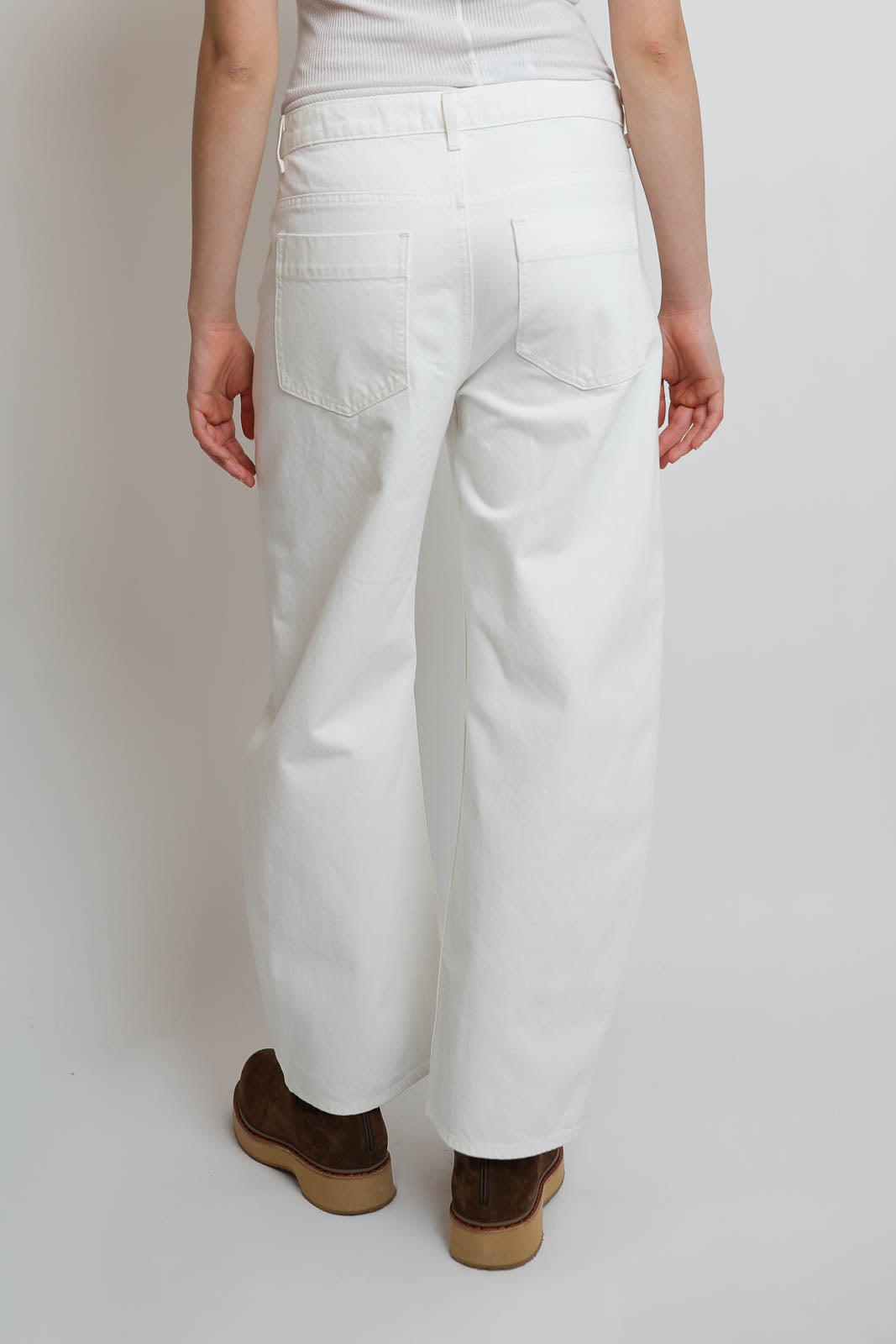 Nili Lotan, jean Tribeca couleur crème