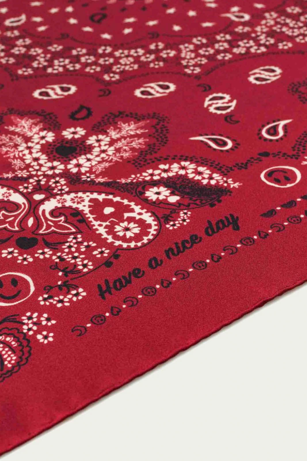 Écharpe Bandana Small en bordeaux/fuchsia