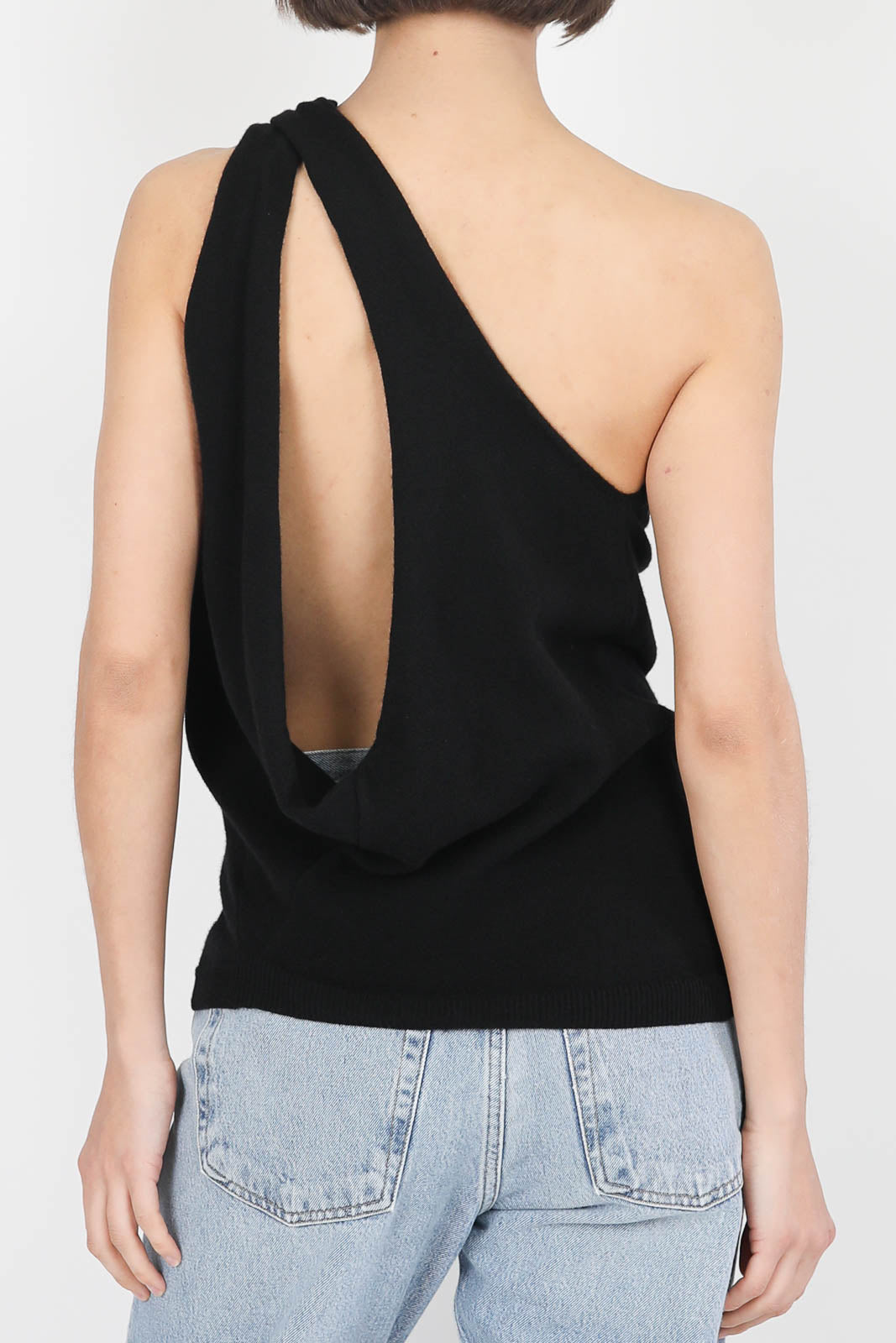 Top à dos ouvert noir