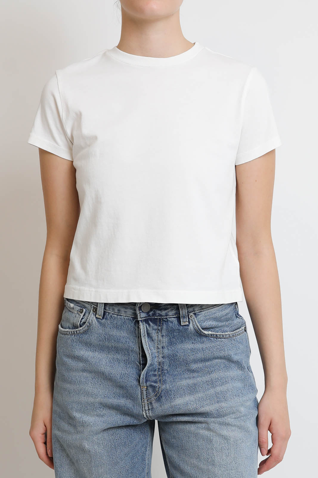 Agolde, T-shirt Adine Shrunken en frêne blanc