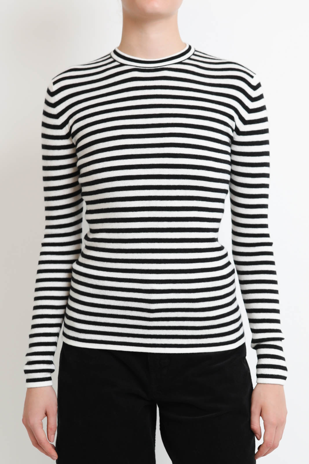 Lisa Yang, T-shirt à manches longues Vivian Stripes in Salt