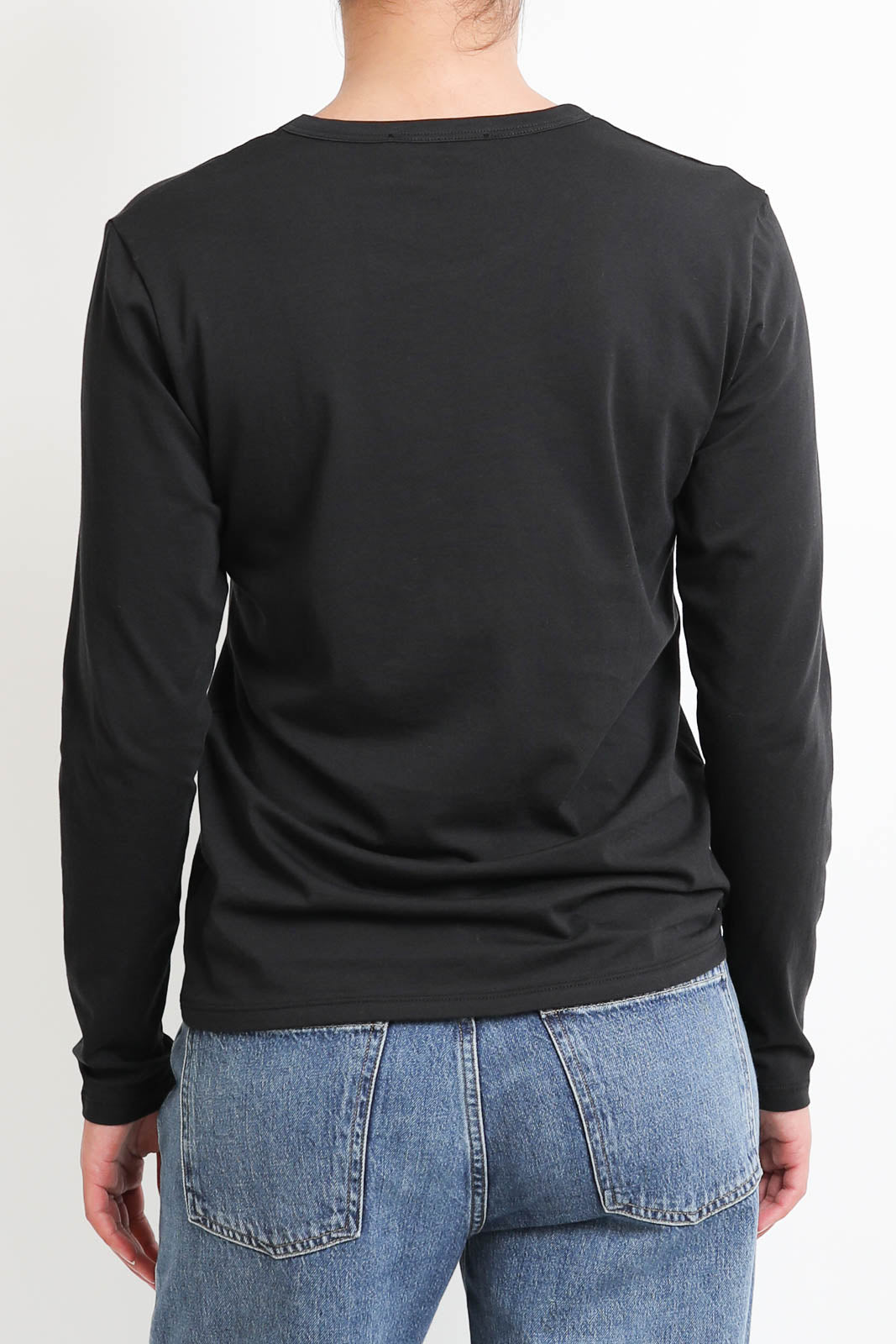 Vestibule, T-shirt manches longues Crewneck en noir