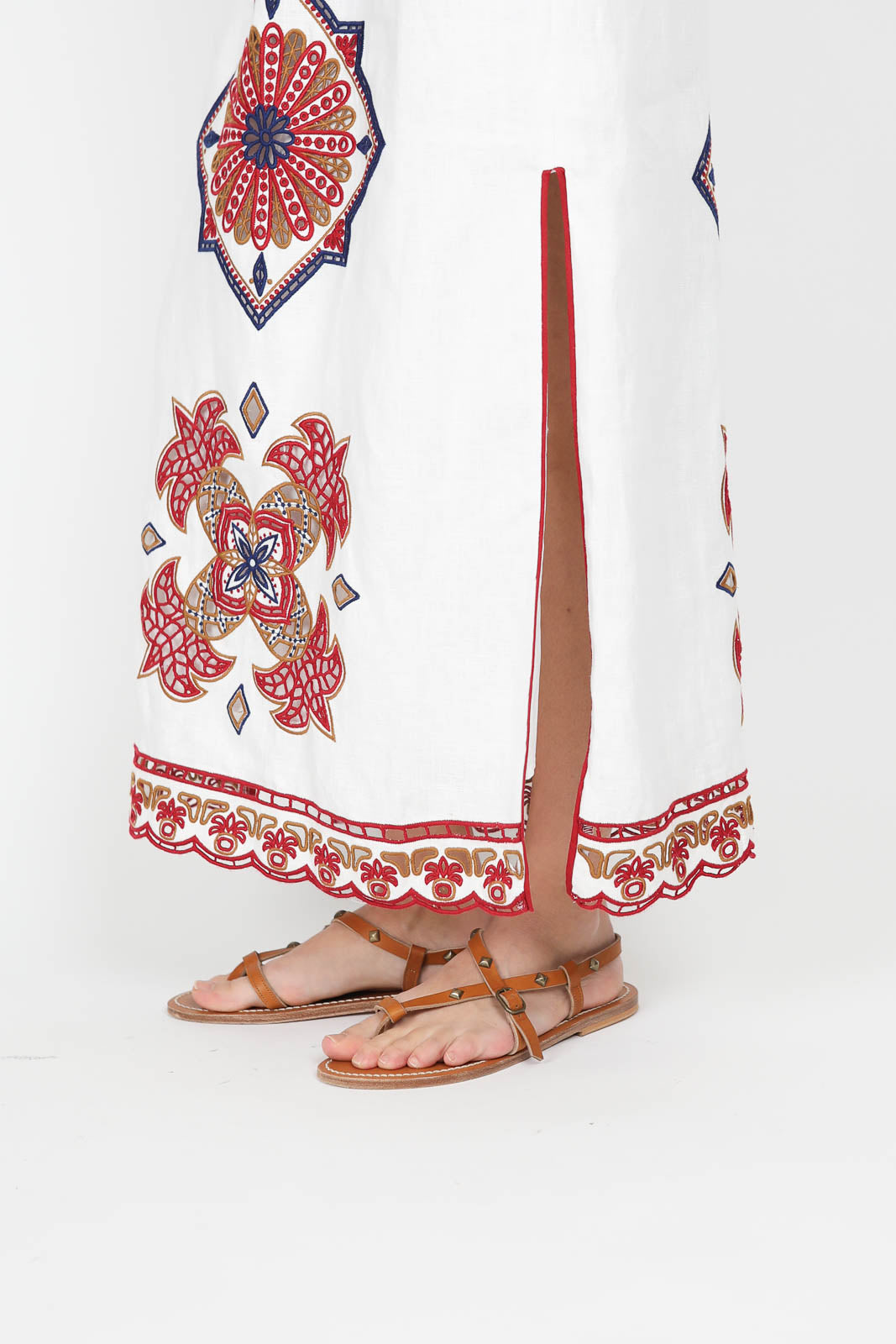 Robe Marys Tiles en blanc cassé