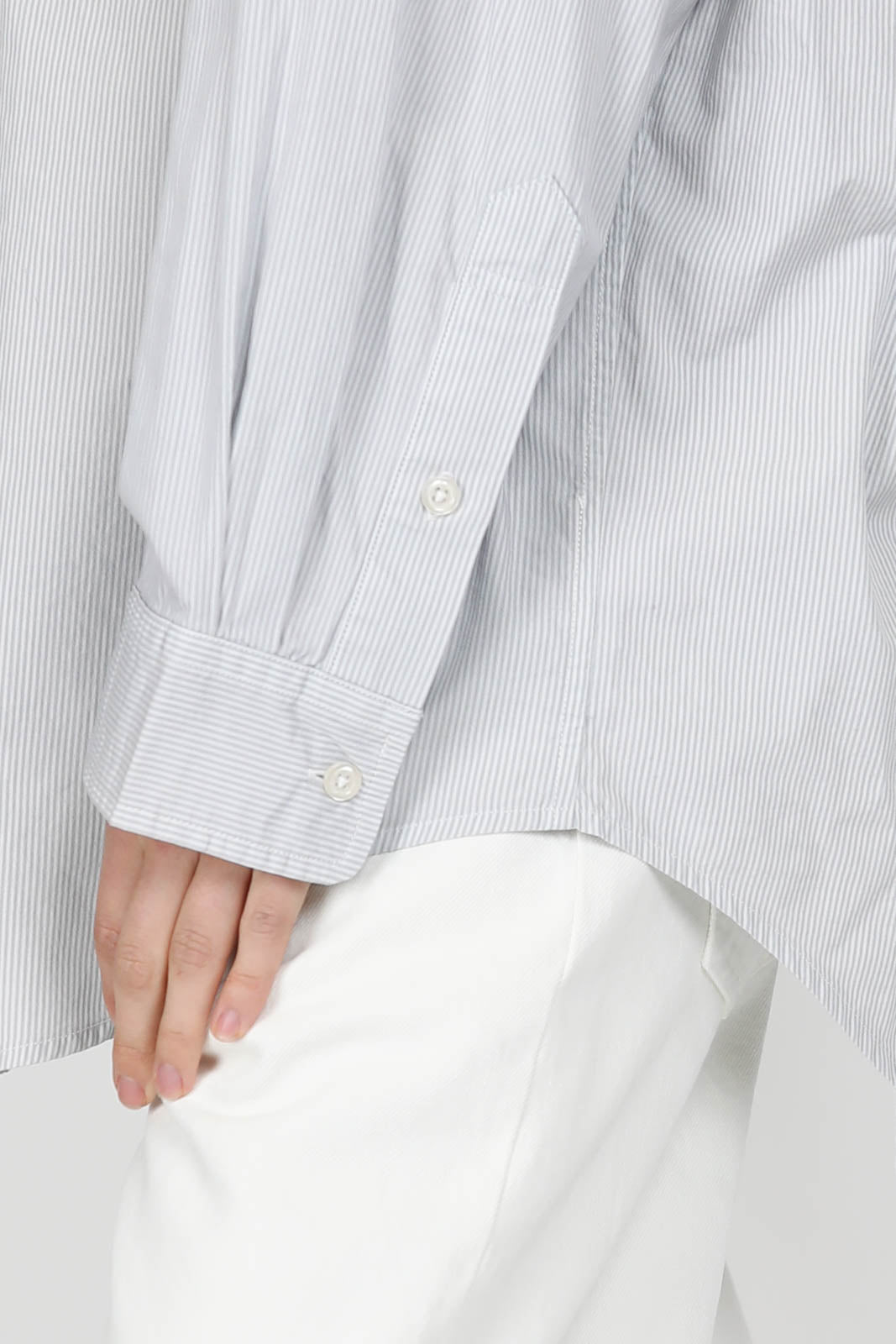 Blouse Oxford à rayures bleues