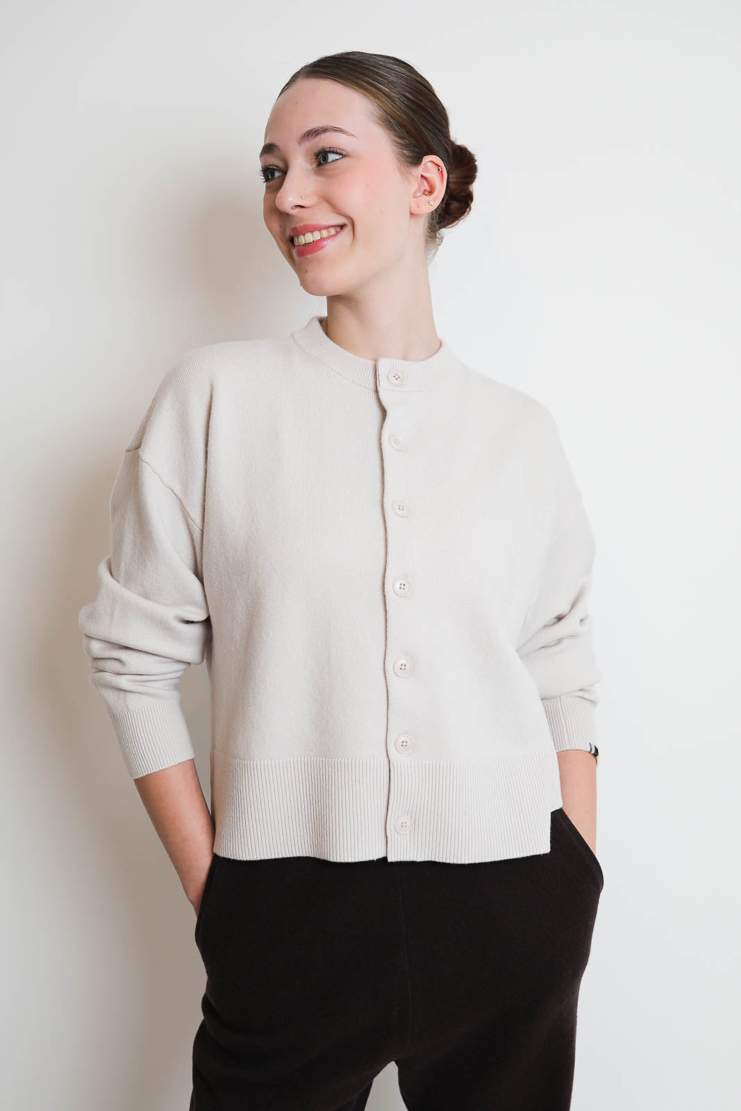 Extreme Cashmere, cardigan Chou en craie