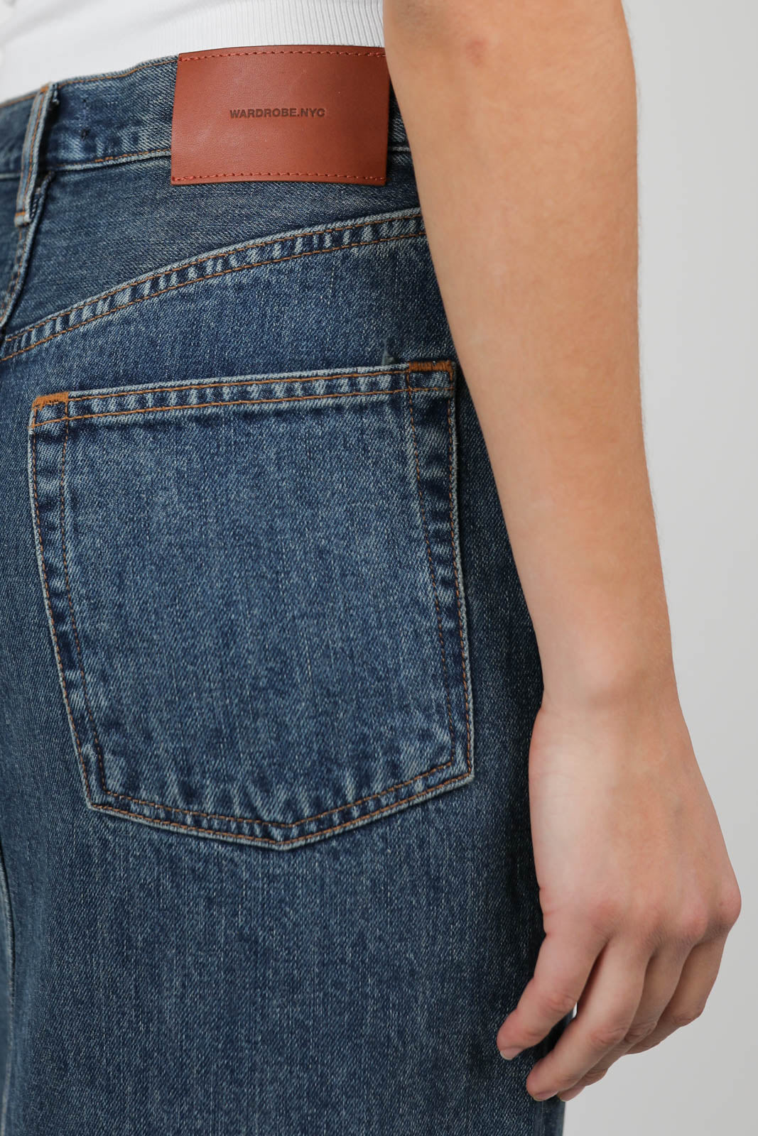 Jupe Colonne en indigo