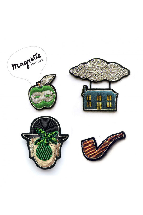 Broche Maison Volante en bleu