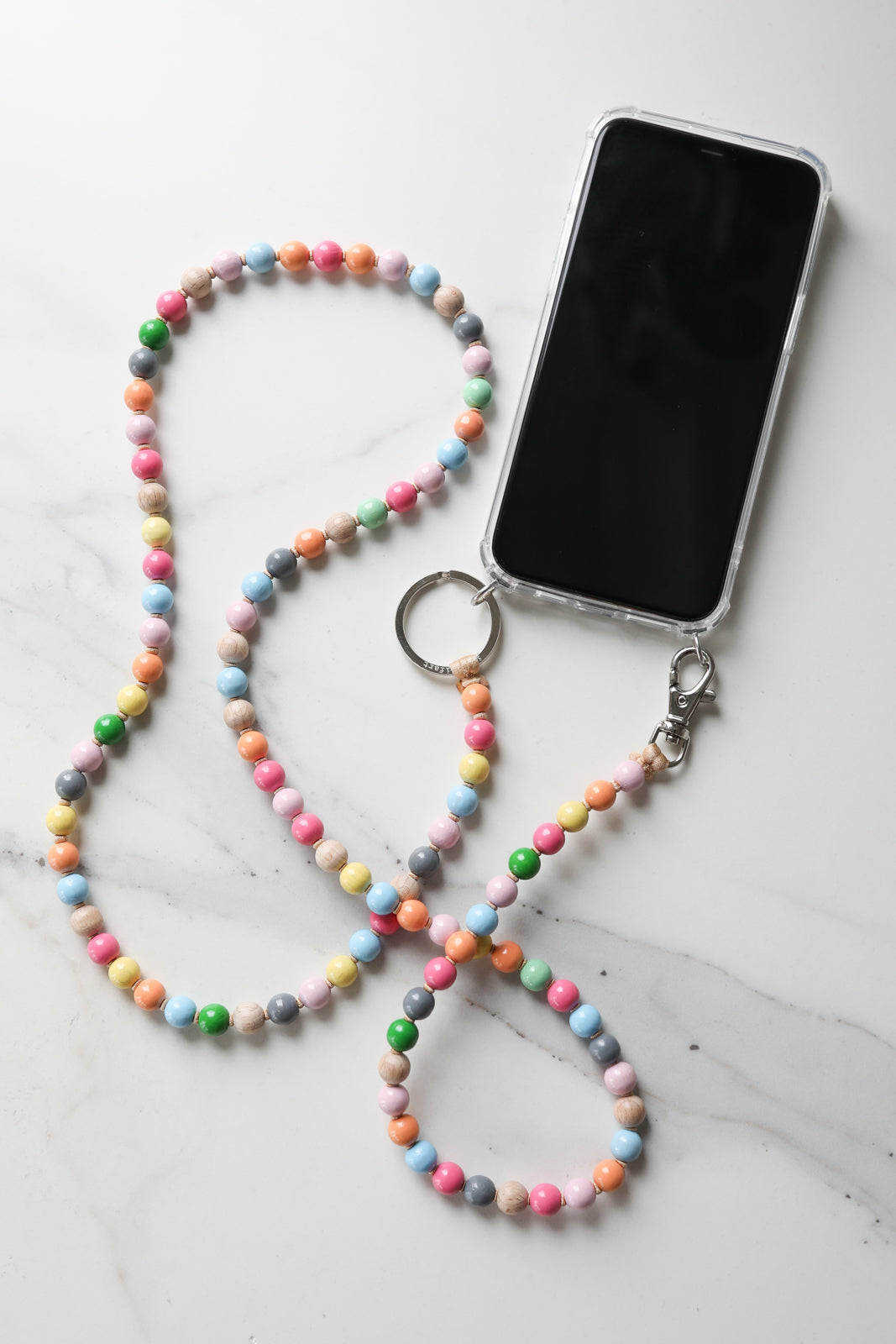 Chaîne pour portable en mélange pastel