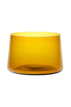 Vase/Schale aus Glas in Amber