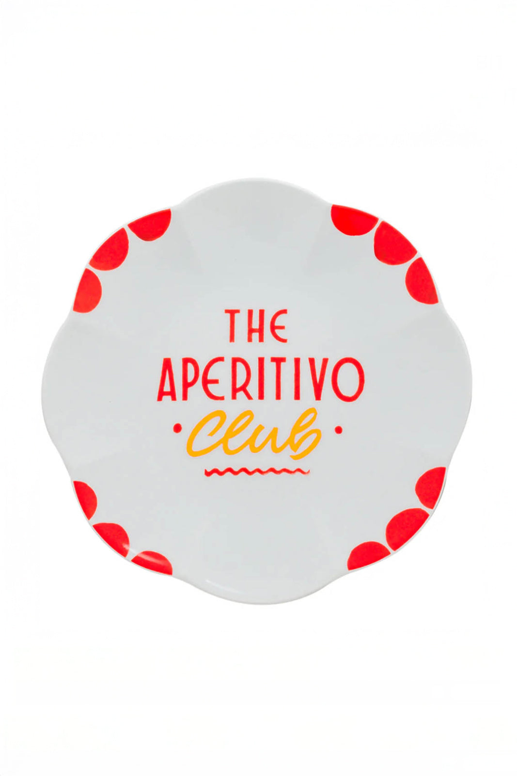 Teller The Aperitivo Club in Weiss/Rot