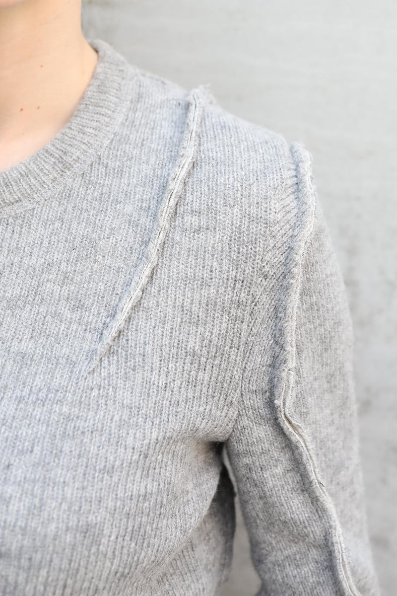 Pullover Flat Sleeve in Heather Grey
