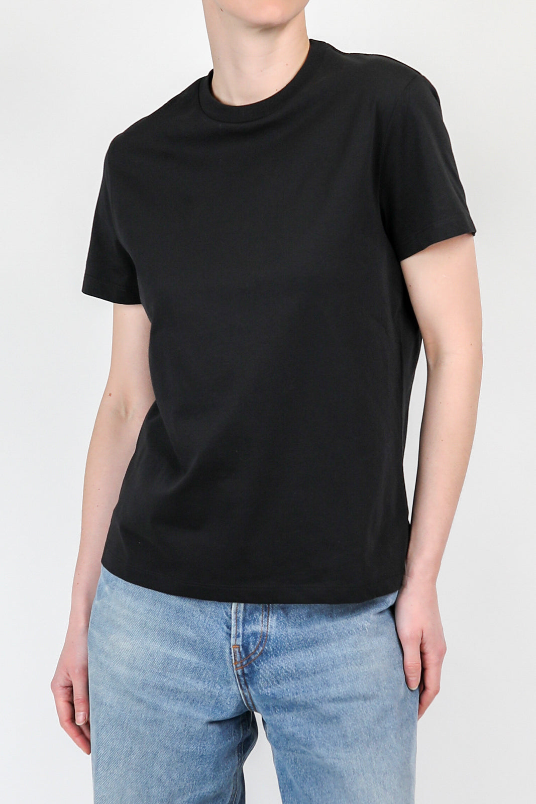 T-Shirt aus Baumwolle in Schwarz